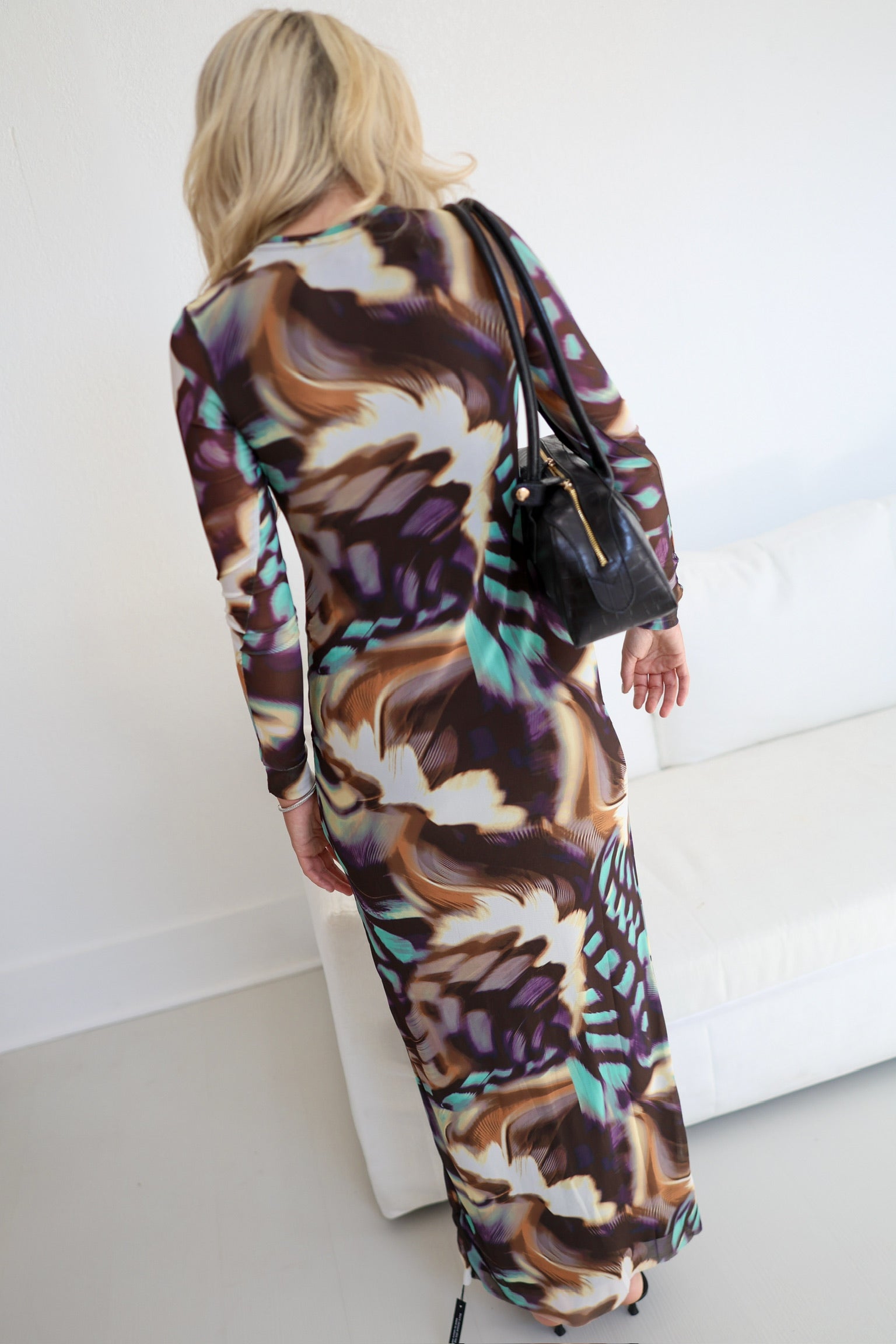 Brylee Maxi Dress - Feather Swirl