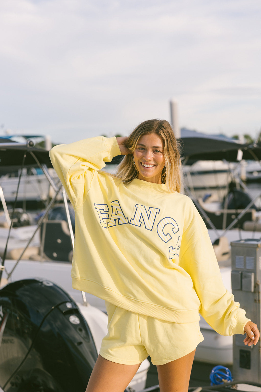 Fancy French Terry Shorts - Malibu Yellow