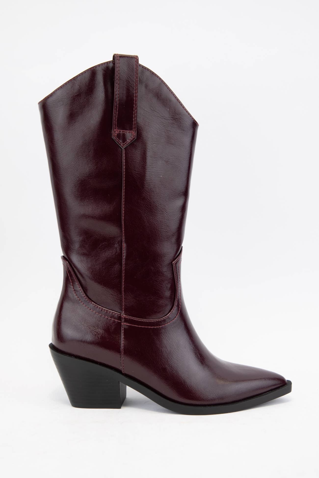 Western Boots - Wine
