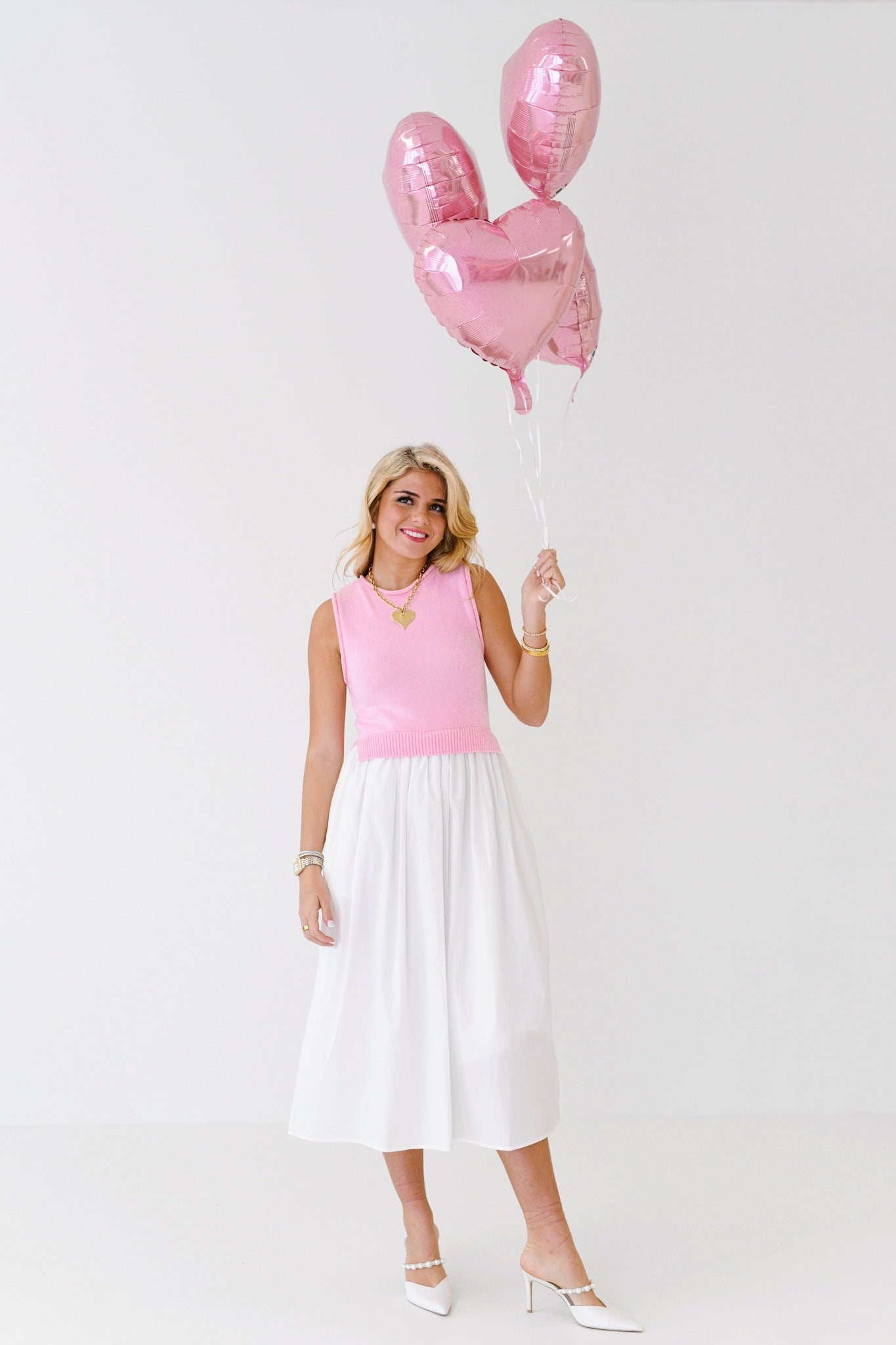 Marabelle Midi Dress - Pink Multi