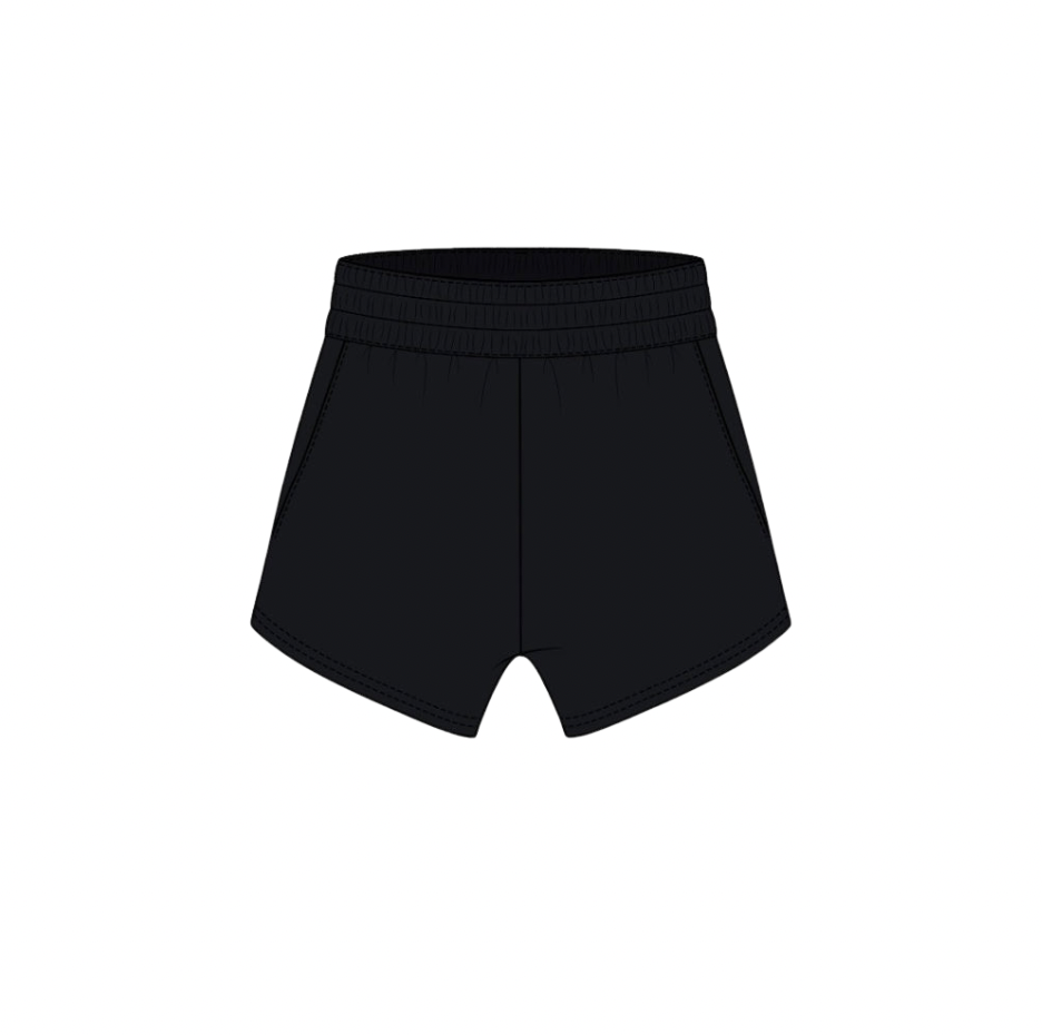 Fancy Fleece Lined Shorts - Black