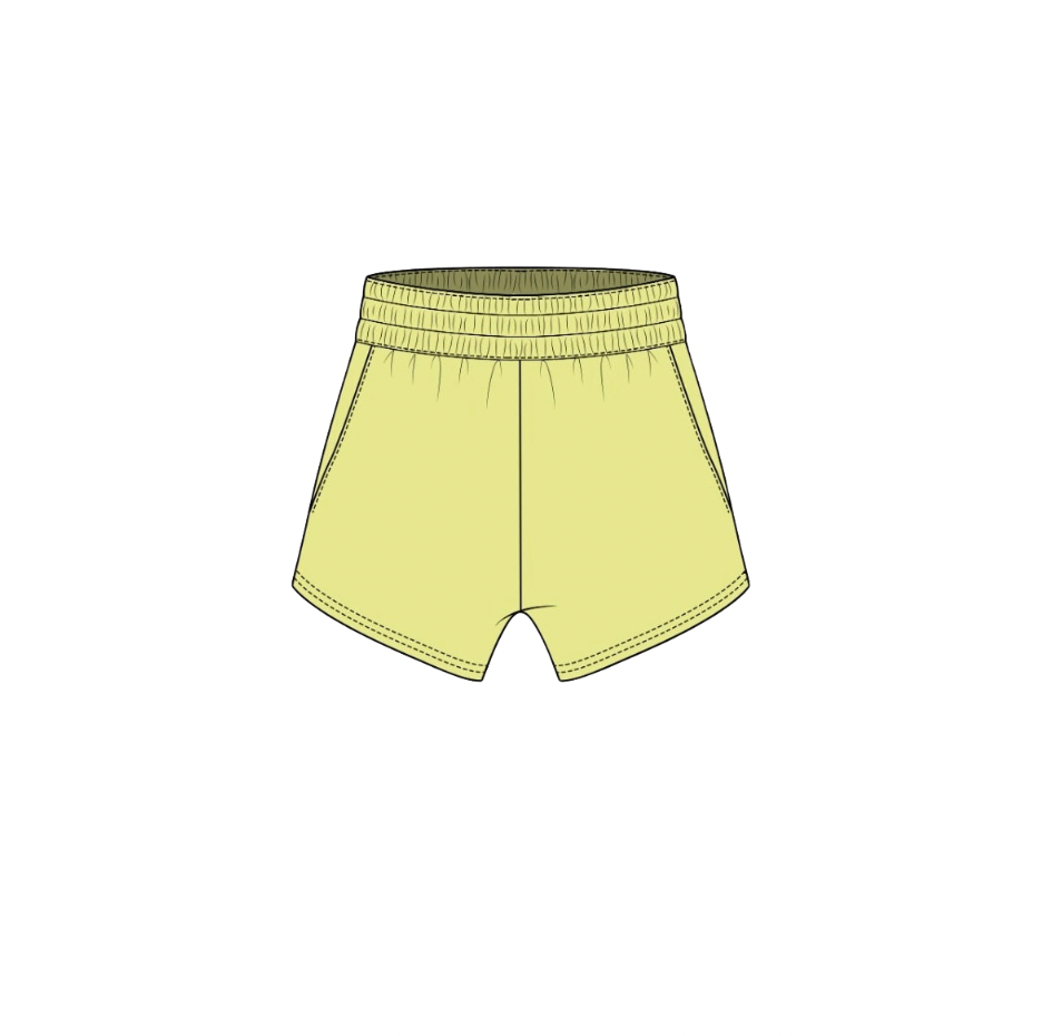 Fancy Fleece Lined Shorts - Pastel Yellow