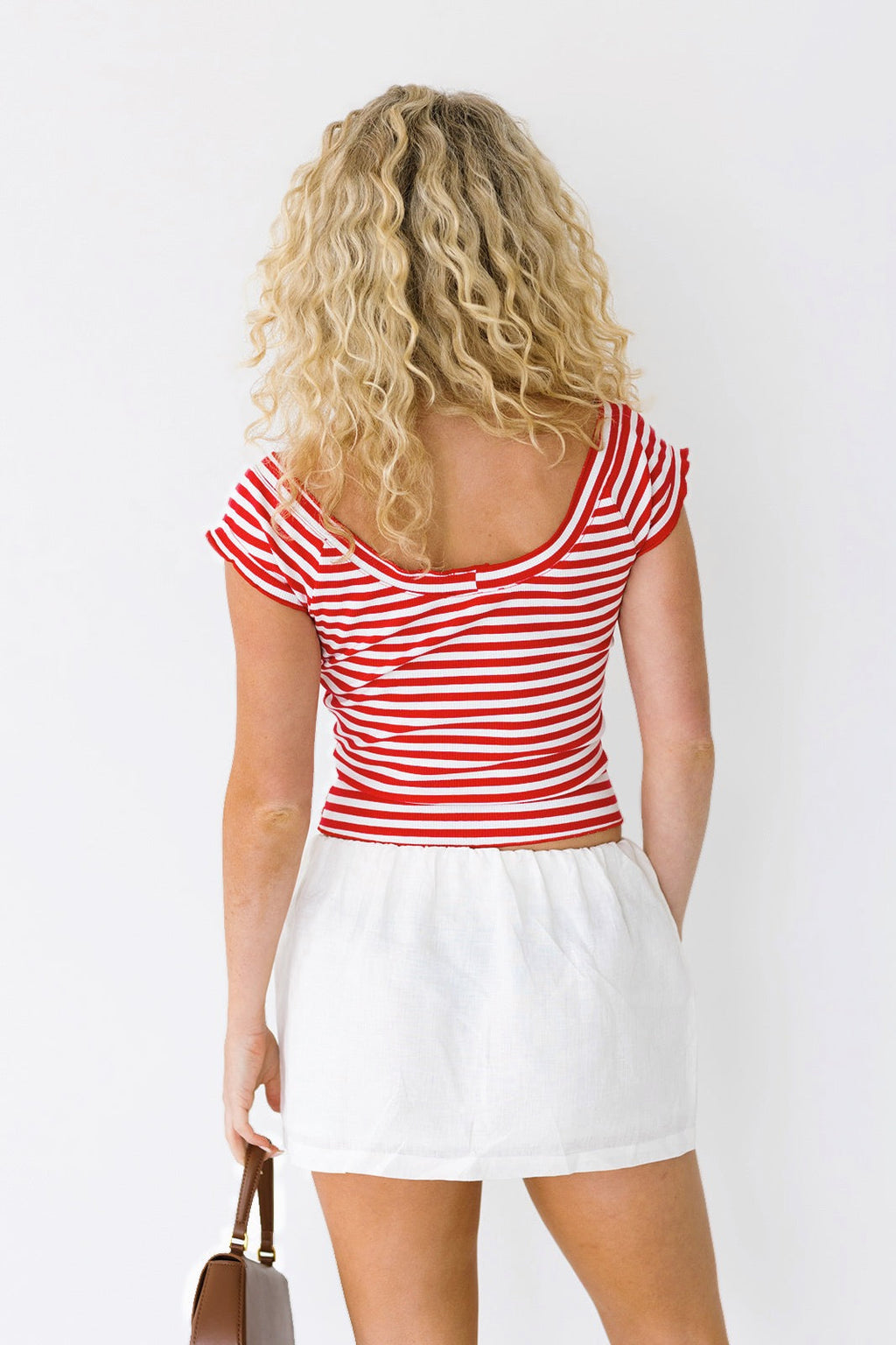 Lilly Striped Top - Red