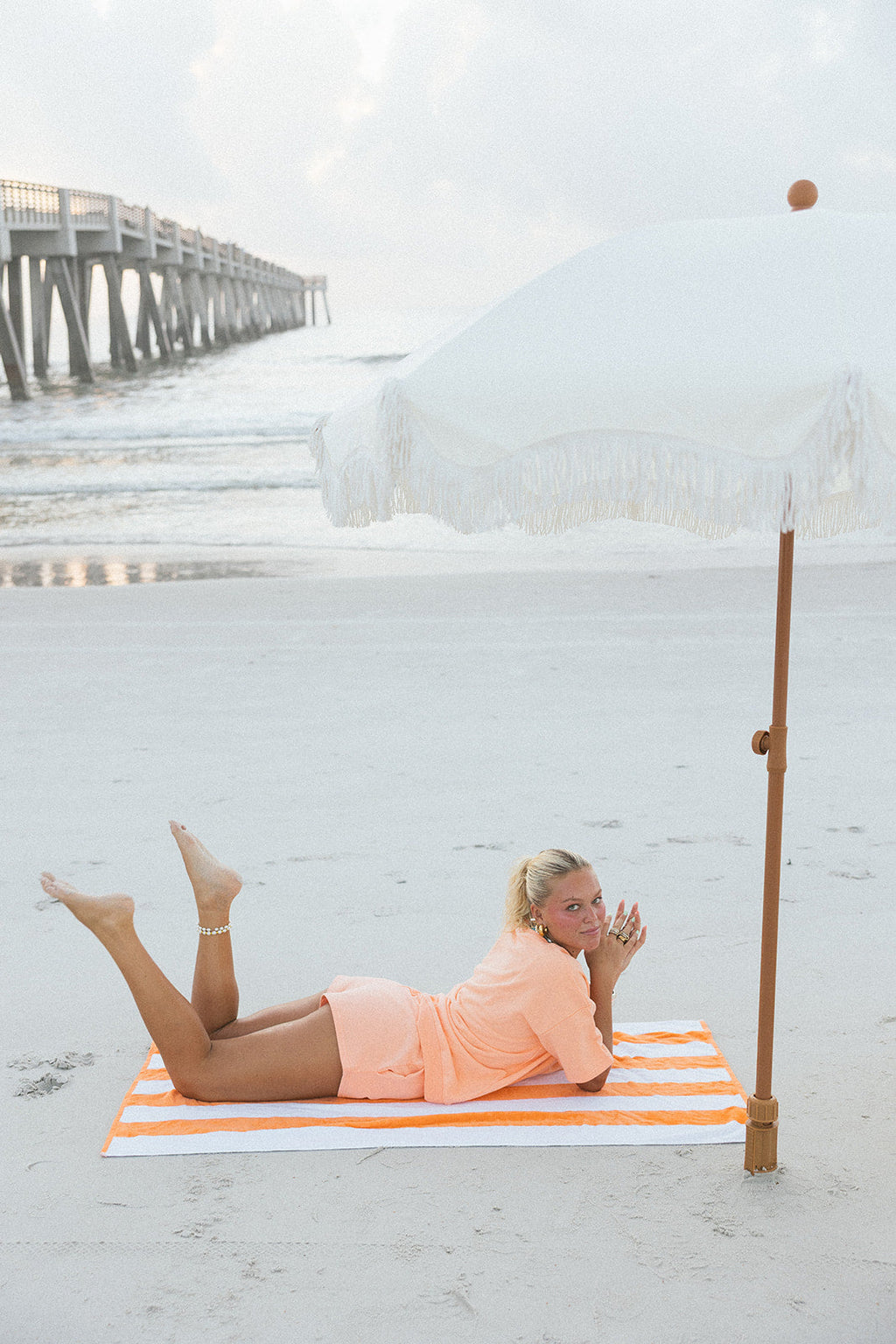 Fancy V-Neck Short Sleeve Terry Top