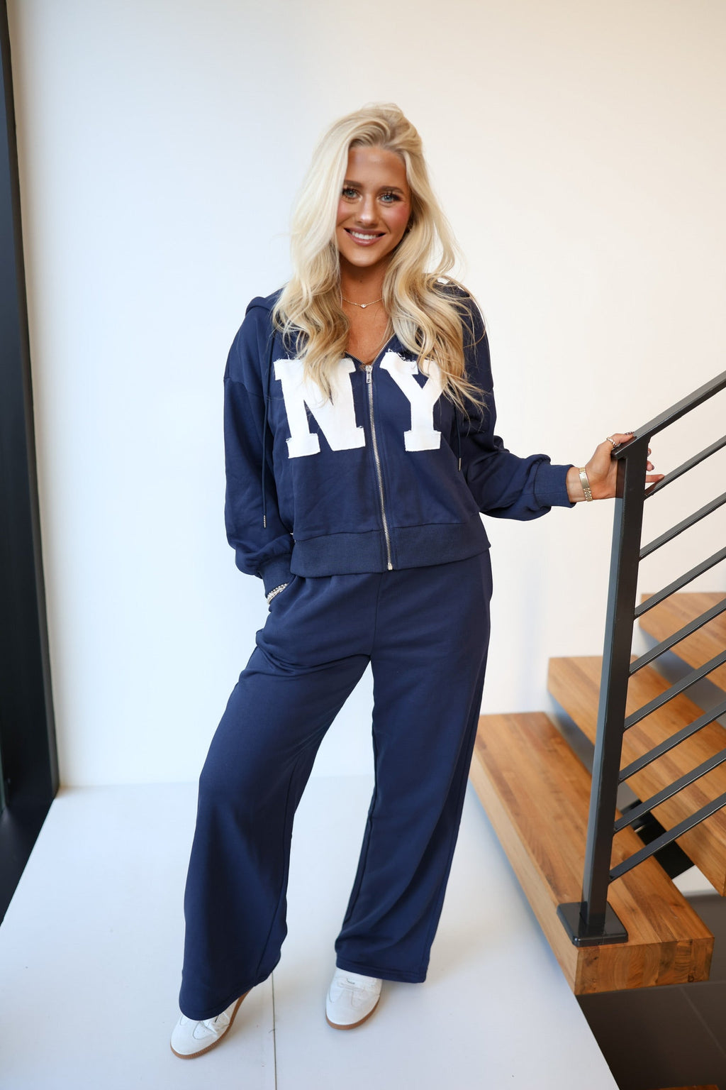 Jenny Hoodie and Pants Set - Navy