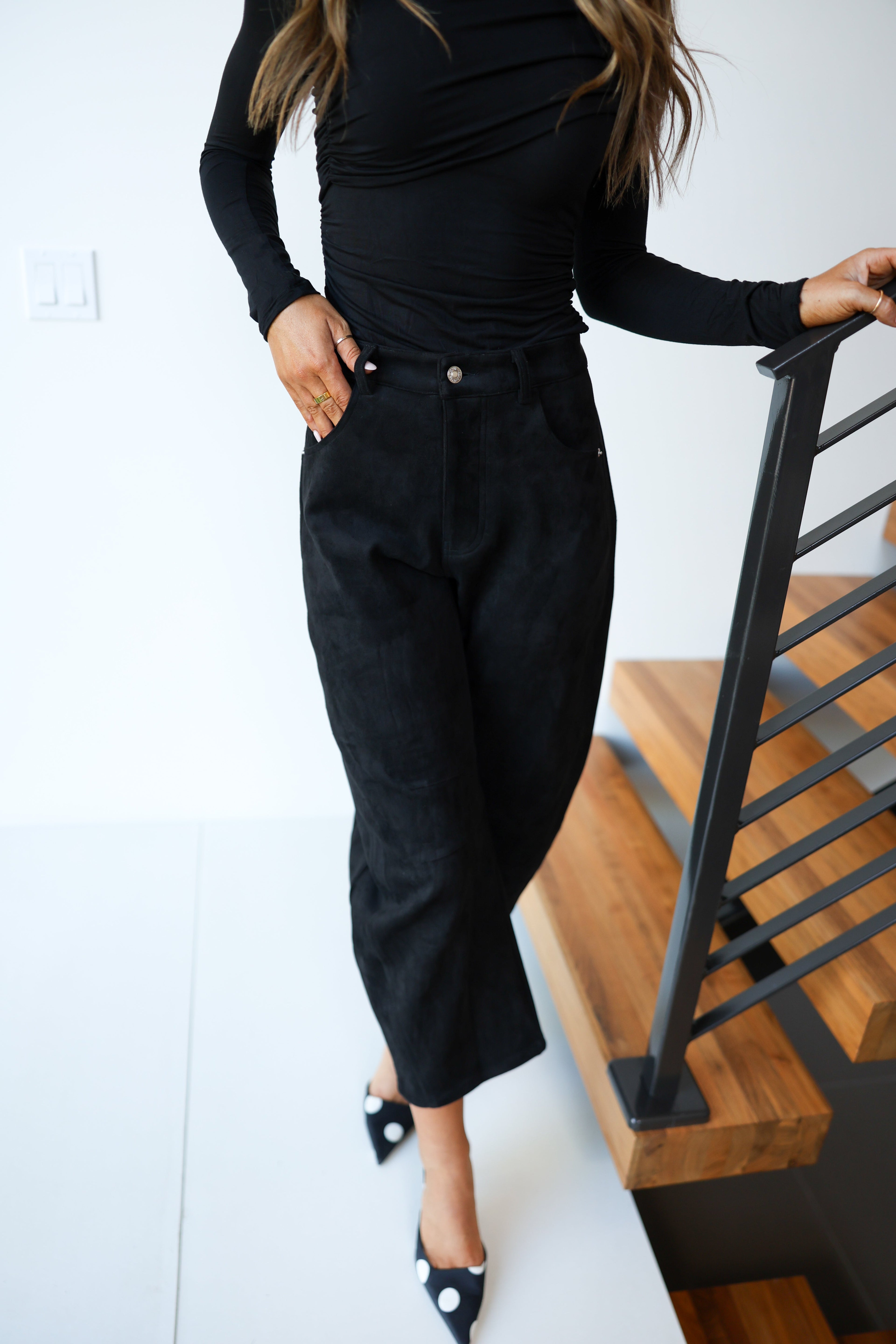 Jana Barrel Pants - Black