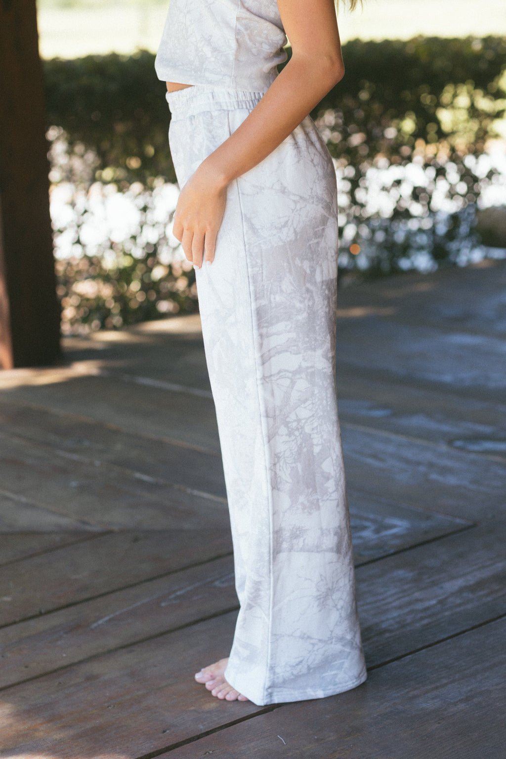 Fancy French Terry Sweatpants - White Camo