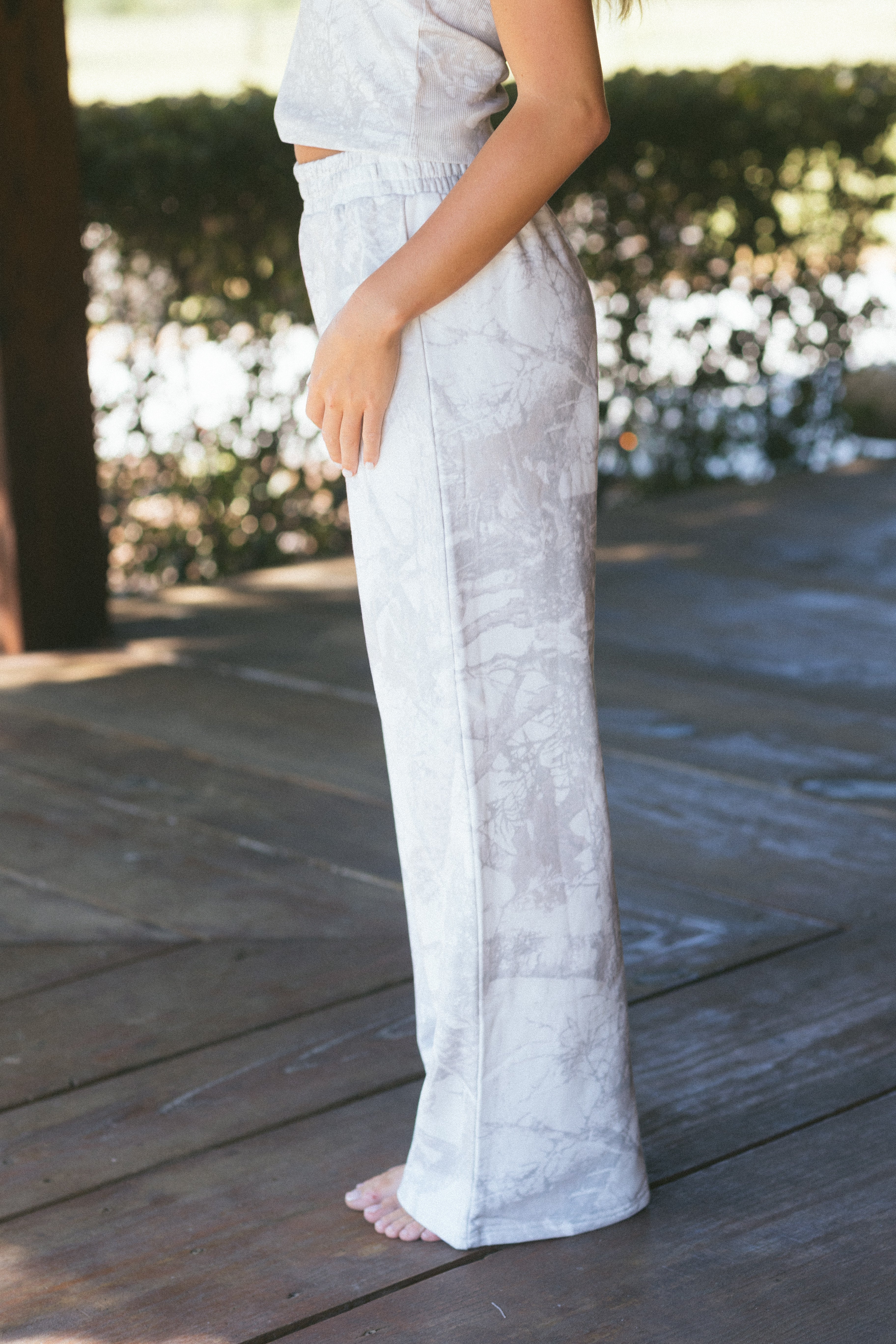 Fancy French Terry Sweatpants - White Camo