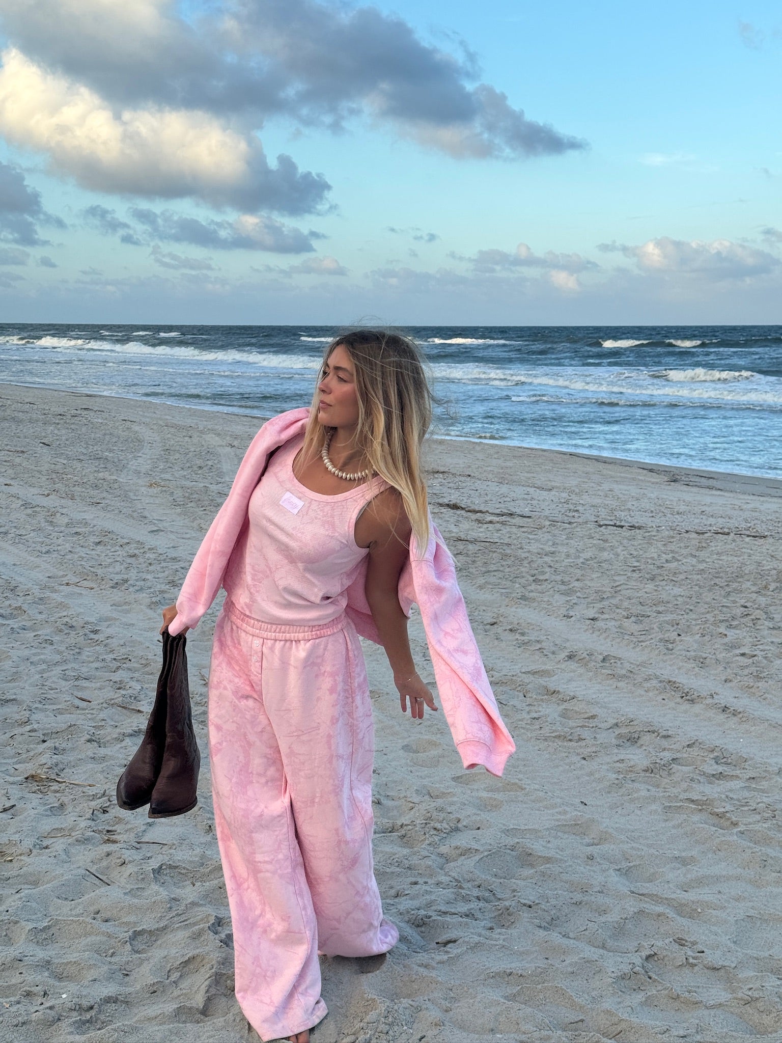 Fancy Fleece Lined Sweatpants - Pink Camo