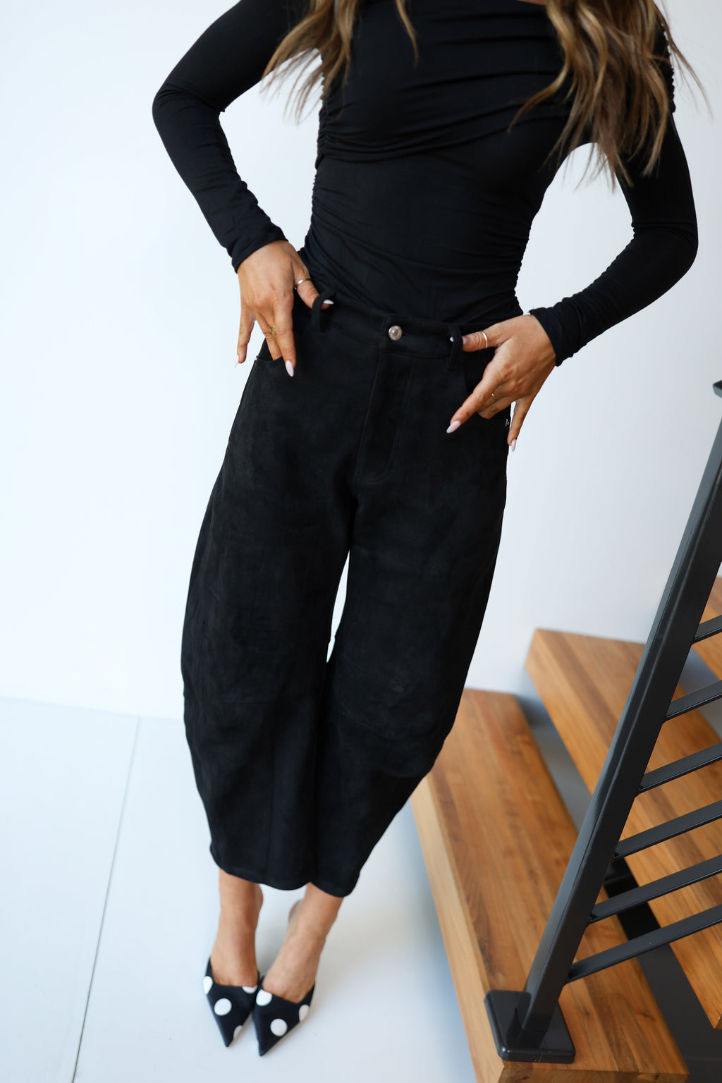 Jana Barrel Pants - Black