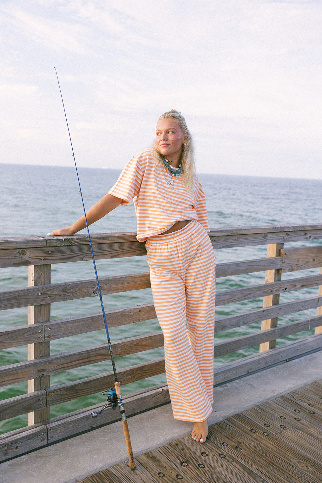 Fancy Short Sleeve Striped Top