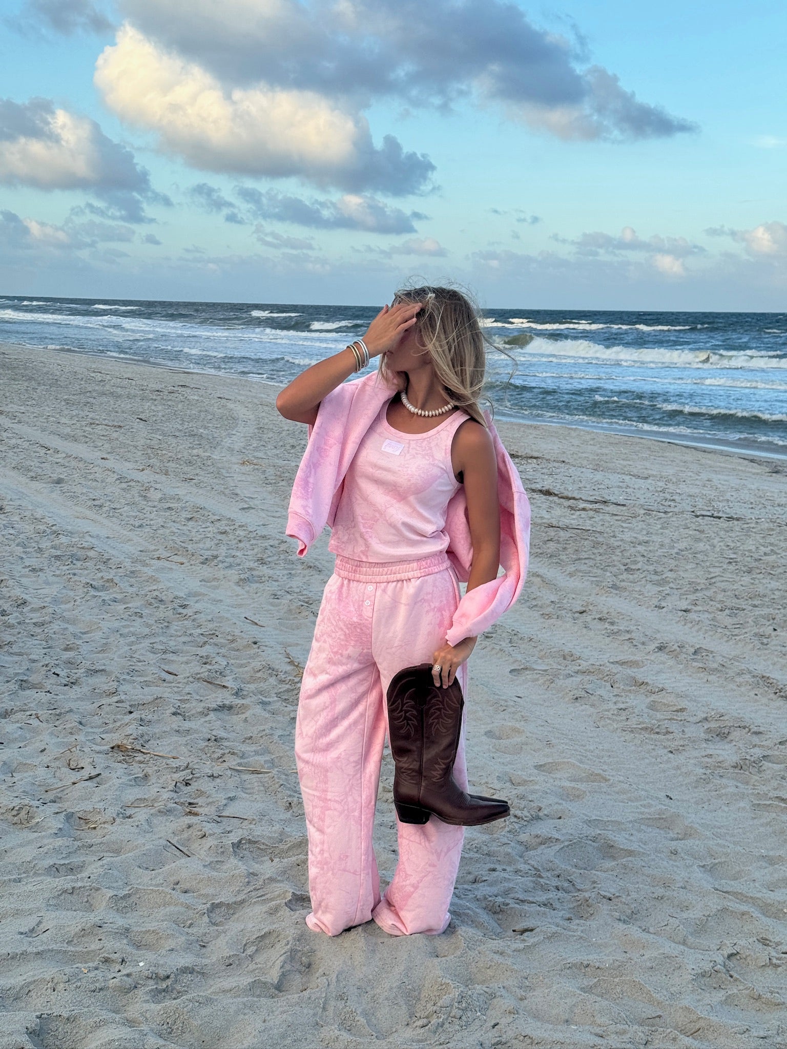 Fancy Fleece Lined Sweatpants - Pink Camo