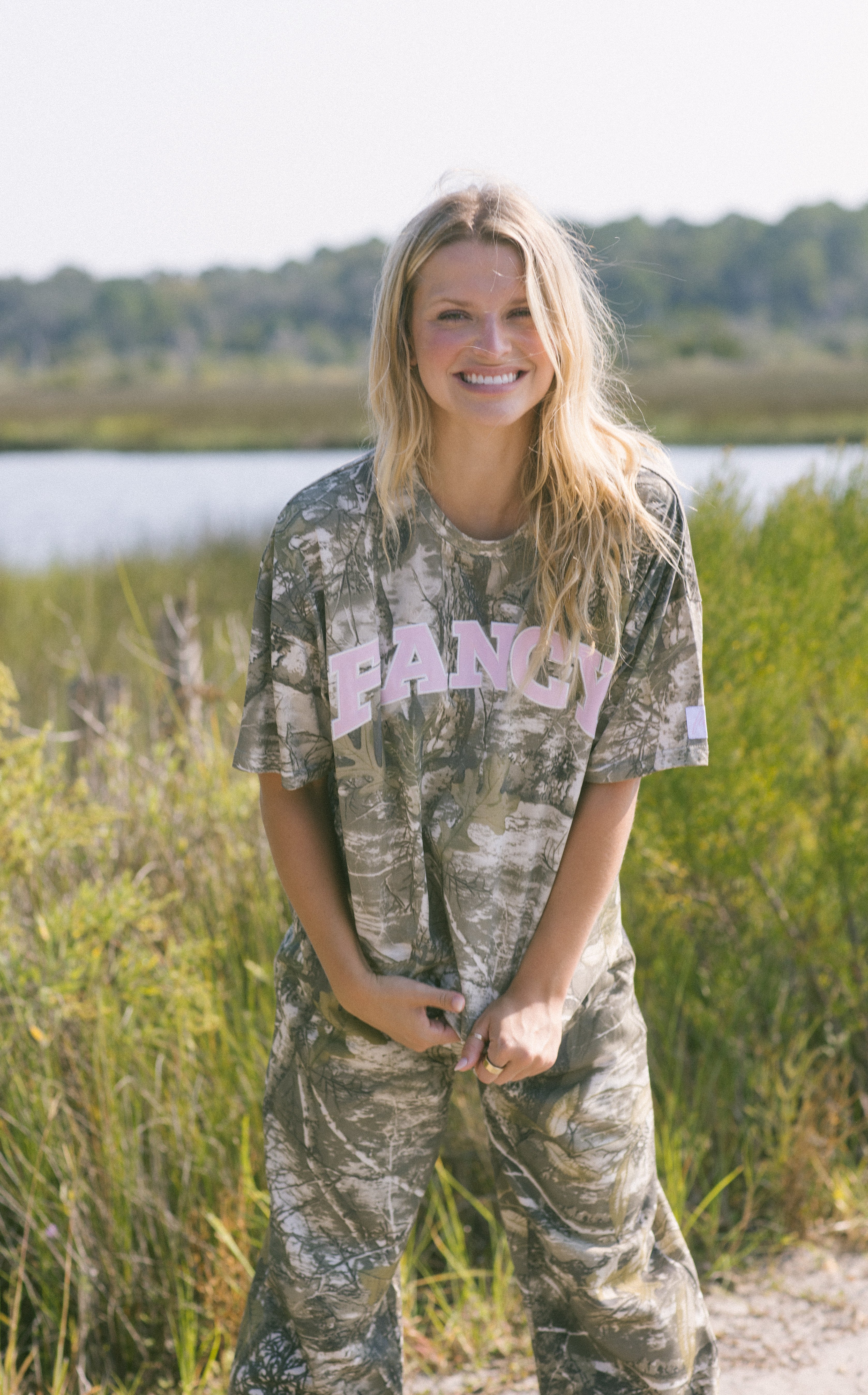 Fancy Oversized Embroidered Tee - Camo (PREORDER)