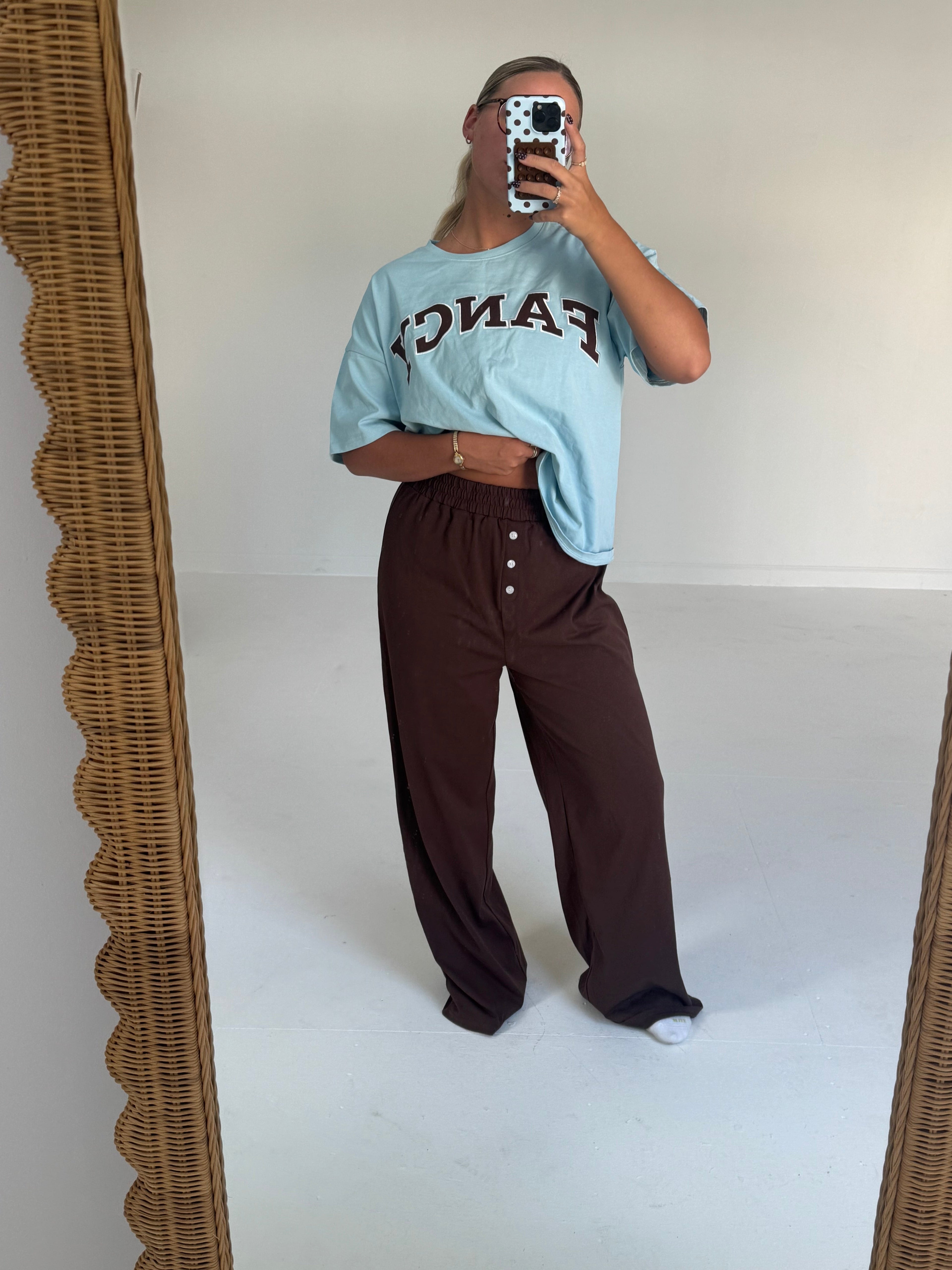 Fancy Button Pants - Chocolate