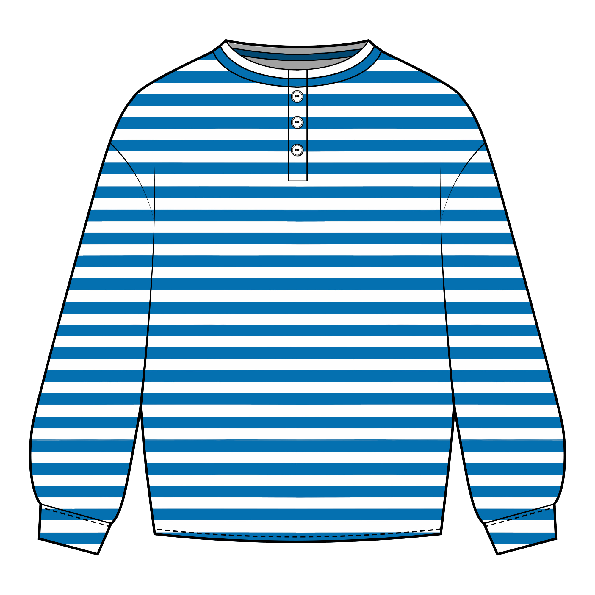 Fancy Striped Buttoned Long Sleeve