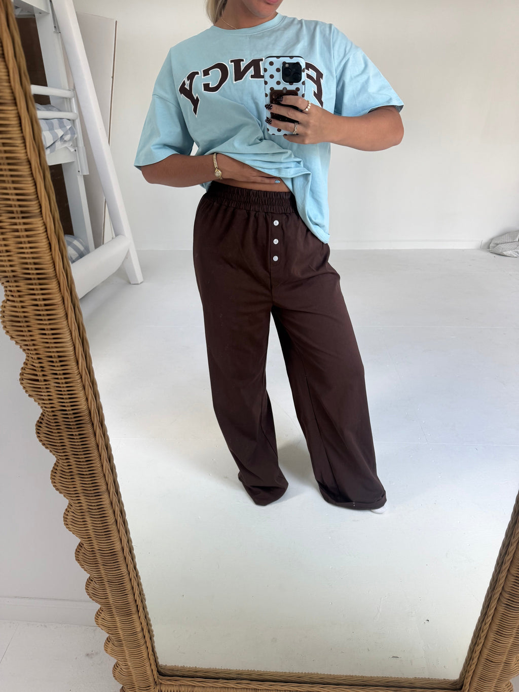 Fancy Button Pants - Chocolate