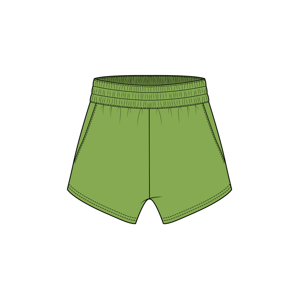 Fancy Fleece Lined Mini Shorts - Palm