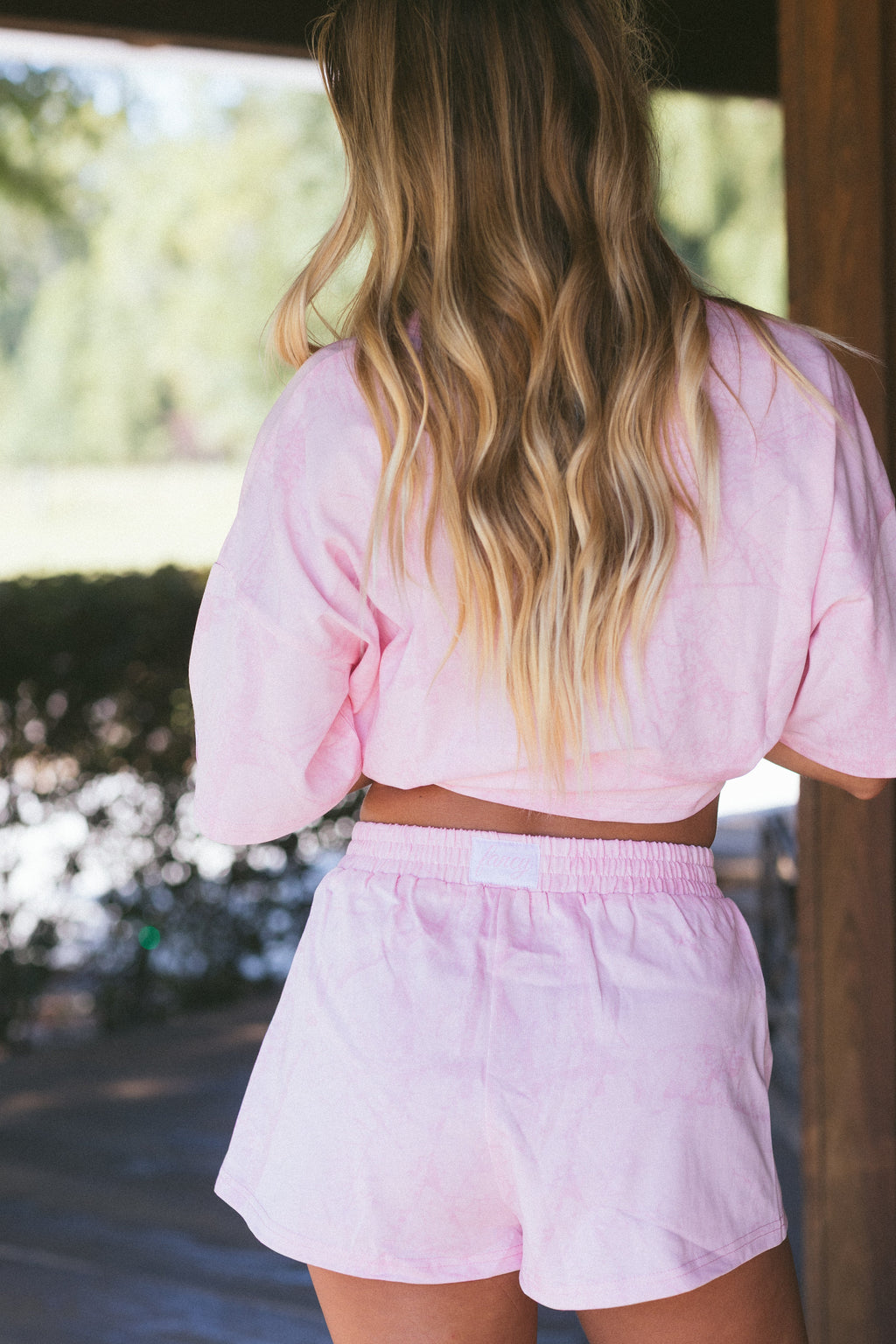 Fancy Button Shorts - Pink Camo