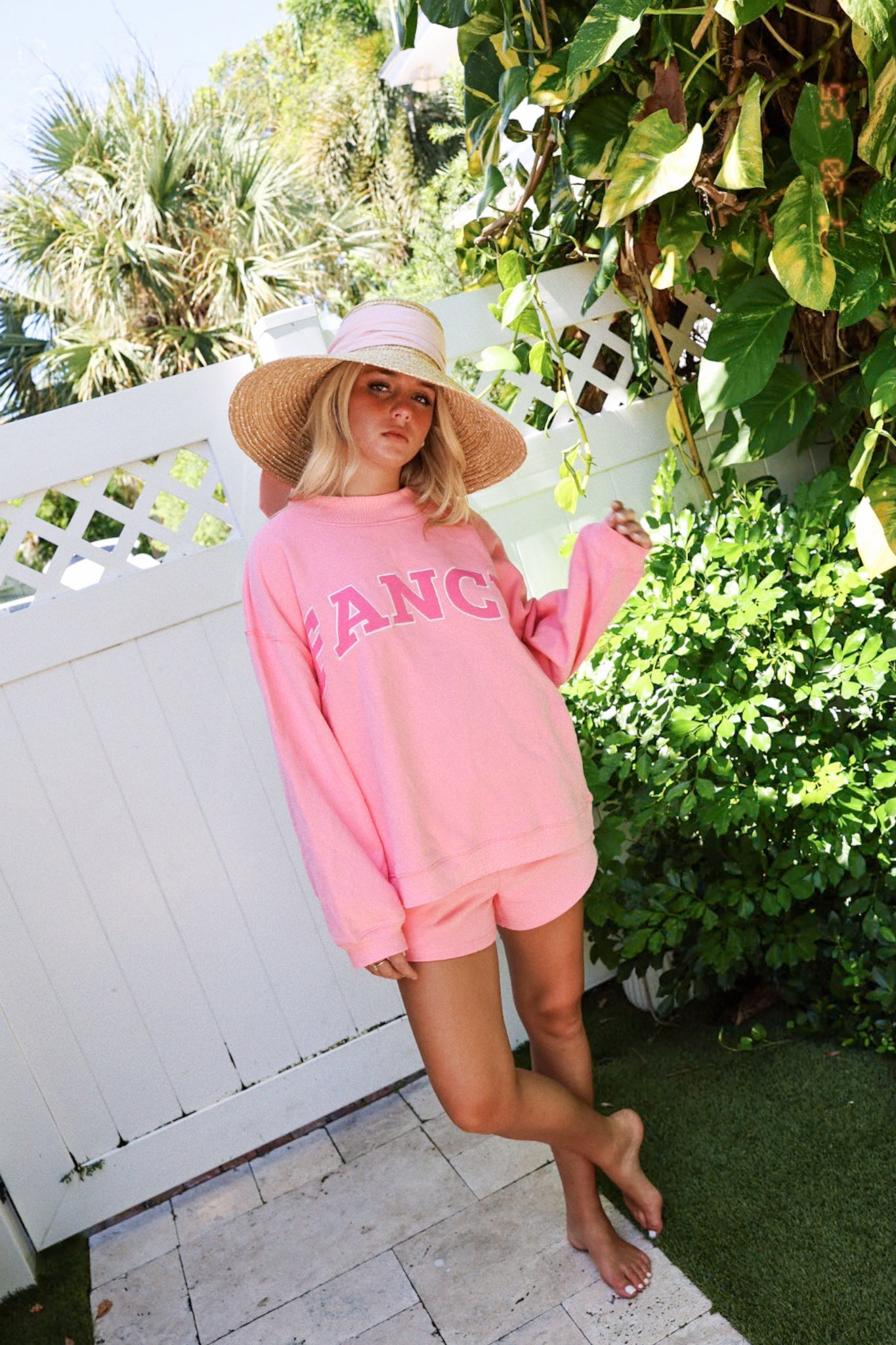 Fancy Fleece Lined Mini Shorts - Hibiscus