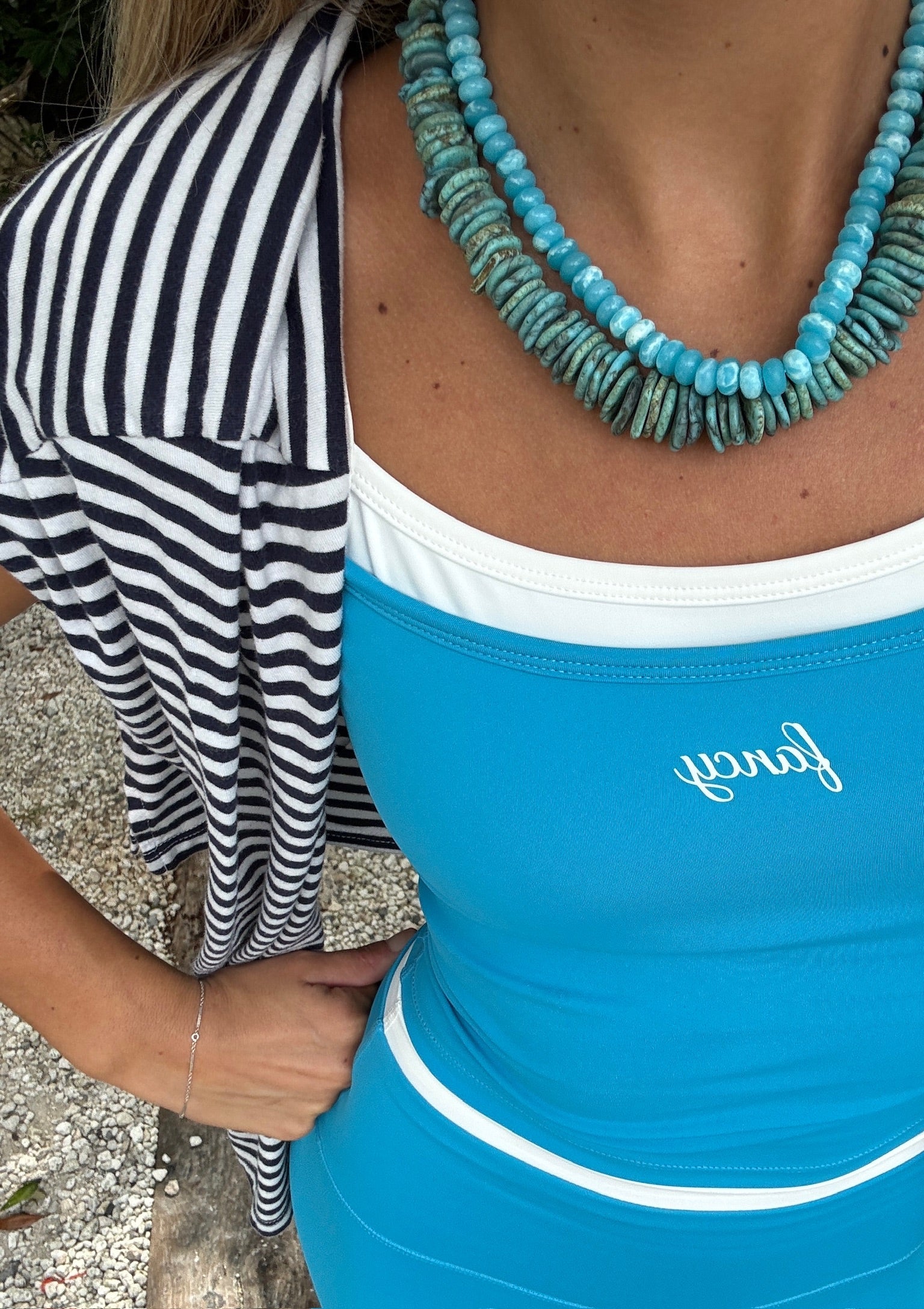 Fancy FitFlow Double Layered Tank - Poolside