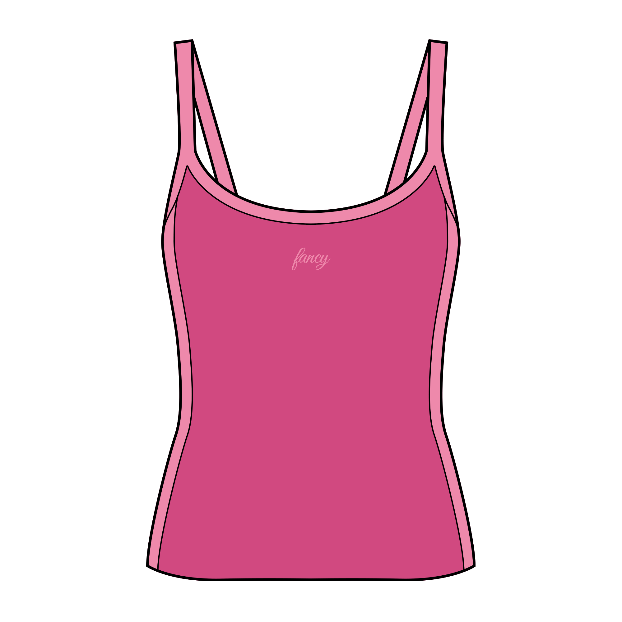 Fancy FitFlow Outline Tank - Paradise Pink