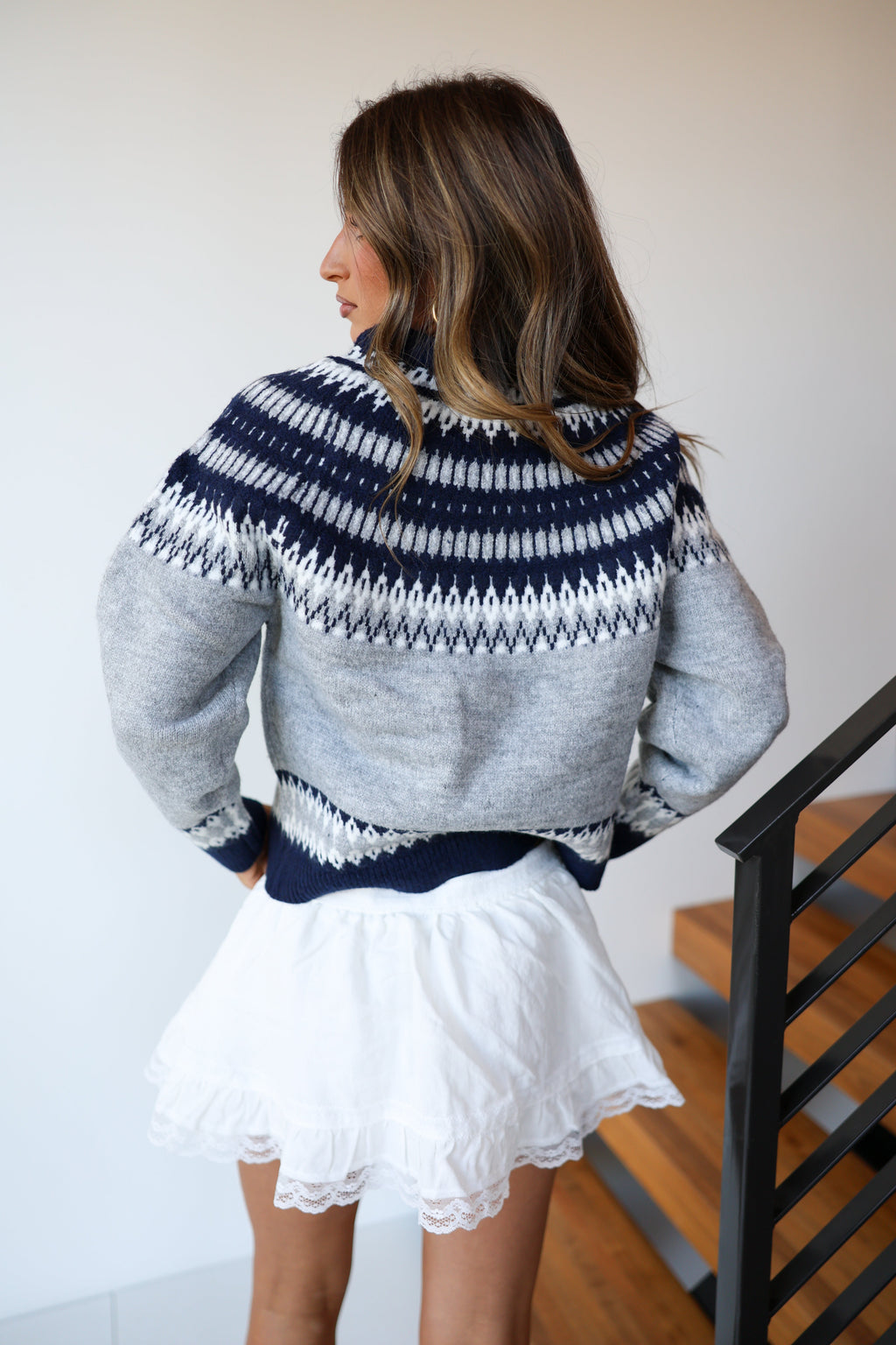 Bre Crewneck Pullover Sweater - Navy