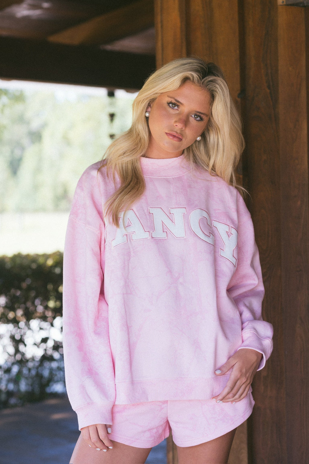 Fancy Oversized Fleece Mockneck - Pink Camo (PREORDER)