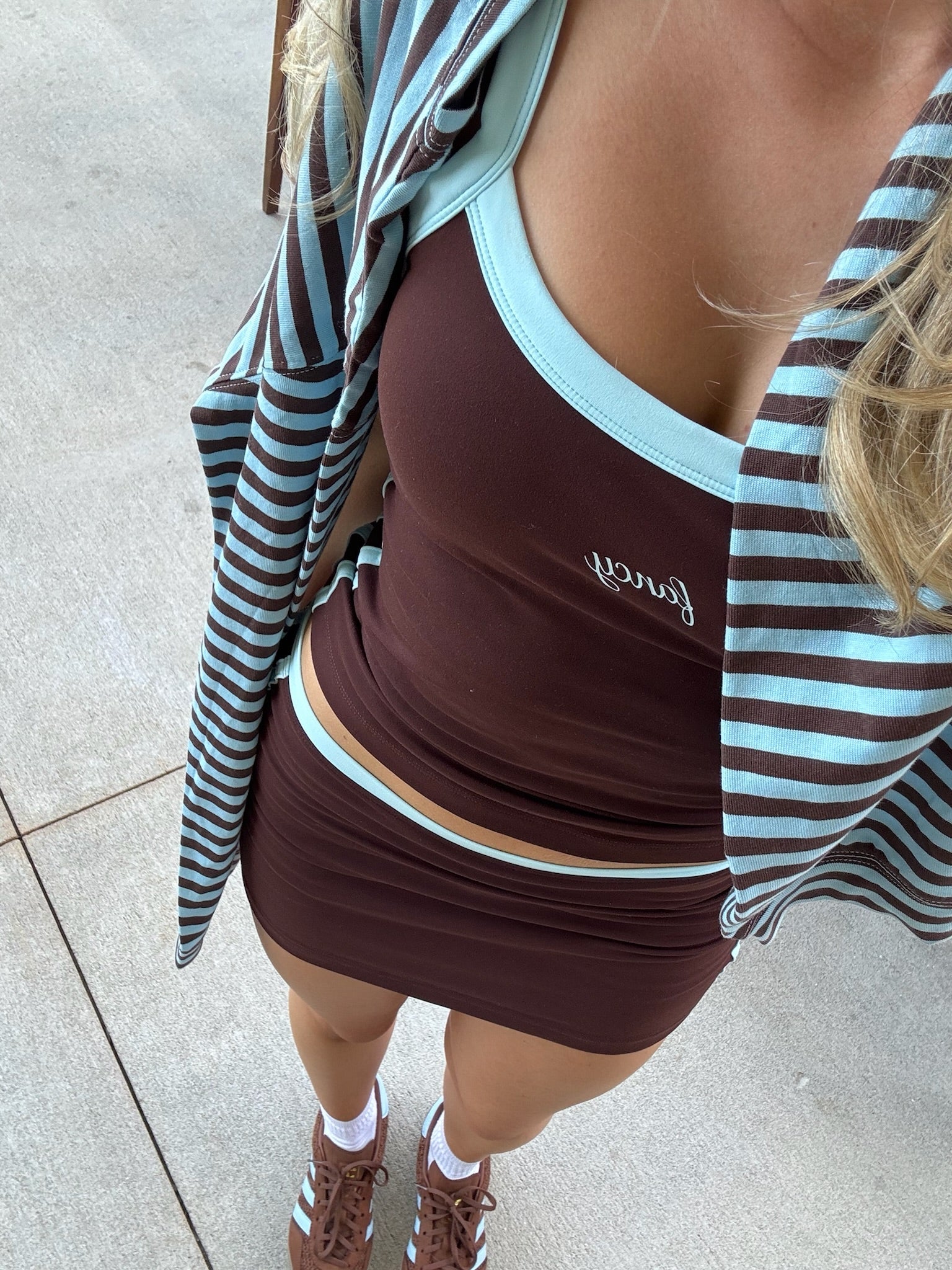 Fancy FitFlow Outline Tank - Glacier