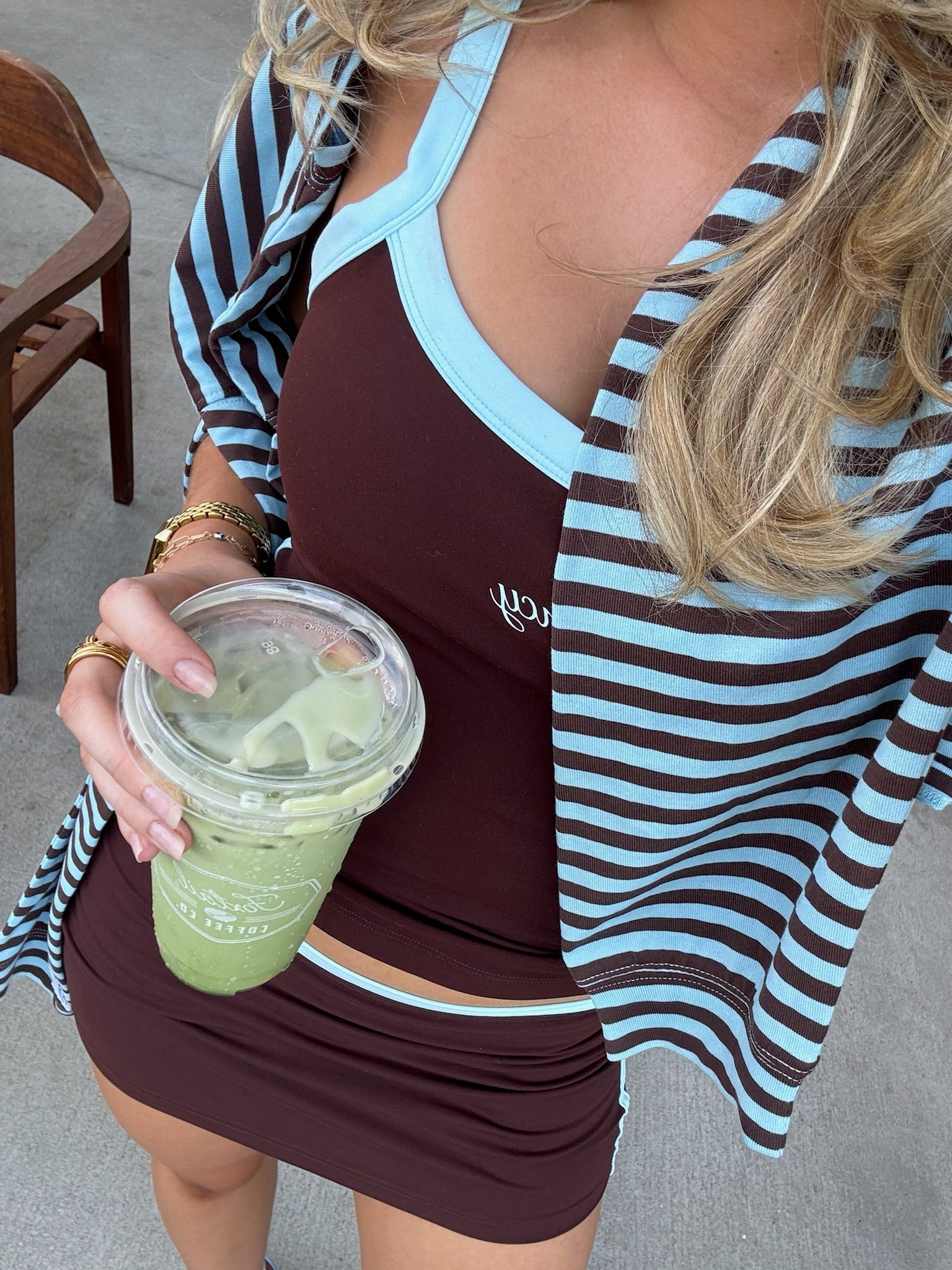 Fancy FitFlow Outline Tank - Glacier