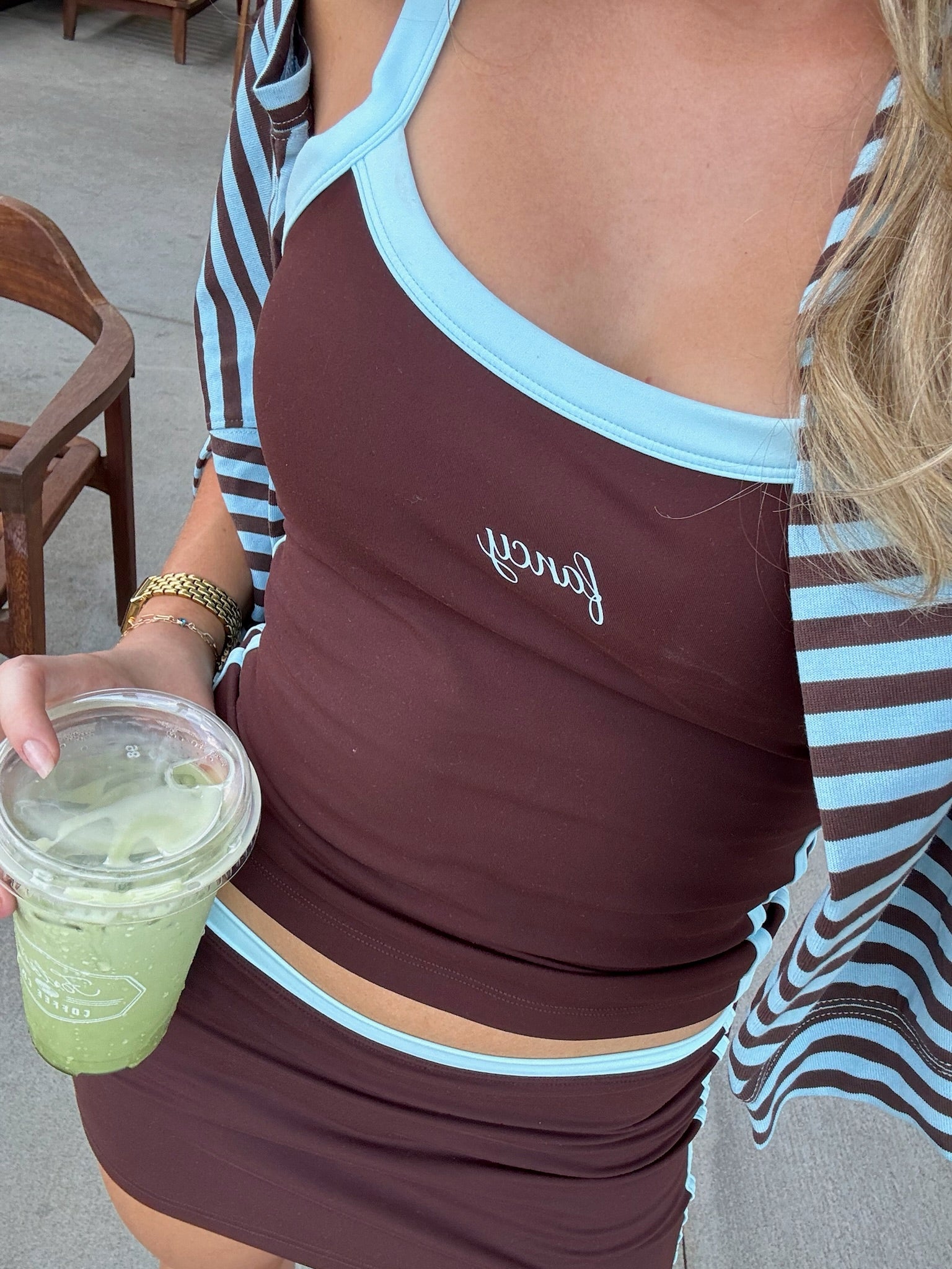 Fancy FitFlow Outline Tank - Glacier