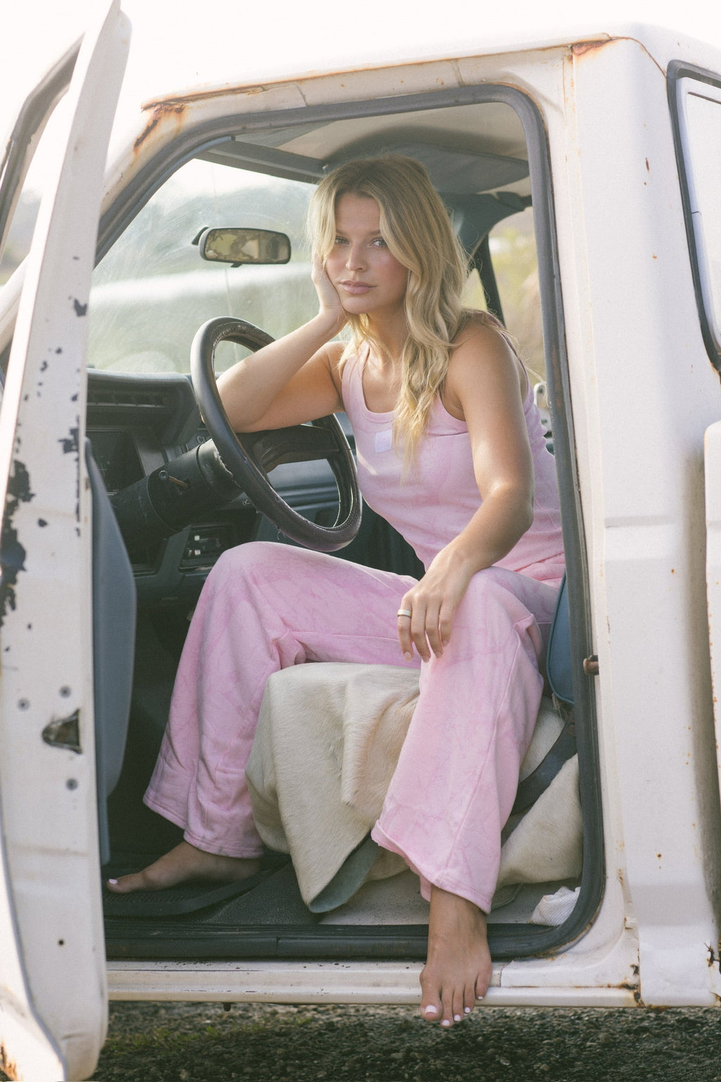 Fancy Fleece Lined Sweatpants - Pink Camo