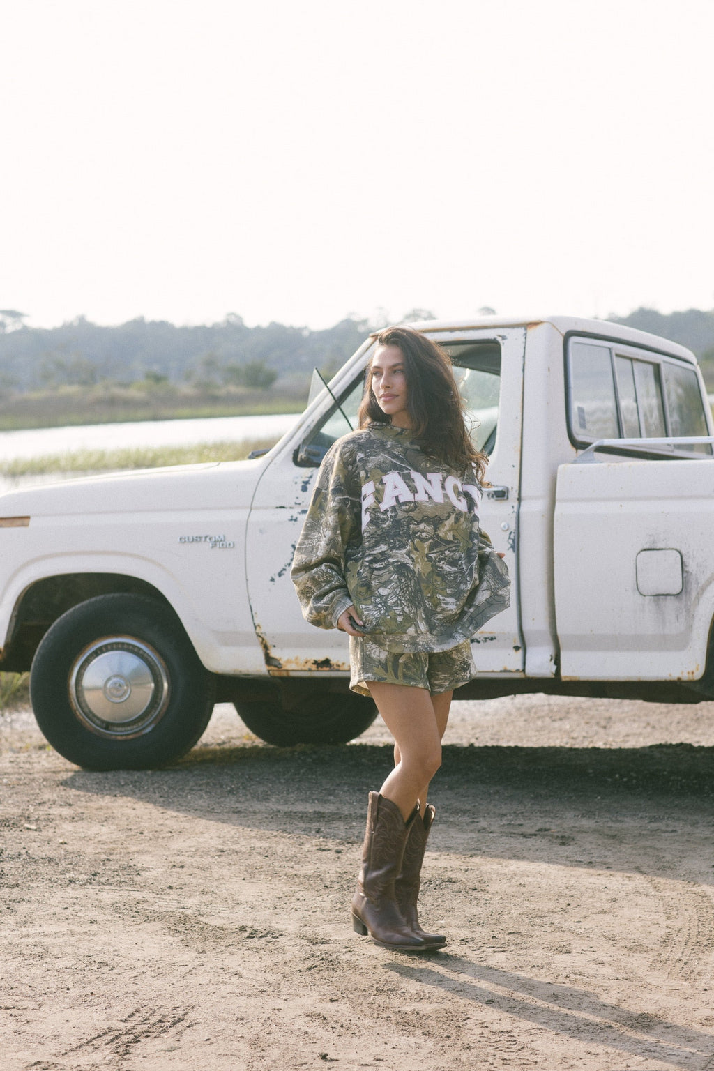 Fancy Oversized Fleece Mockneck - Camo (PREORDER)