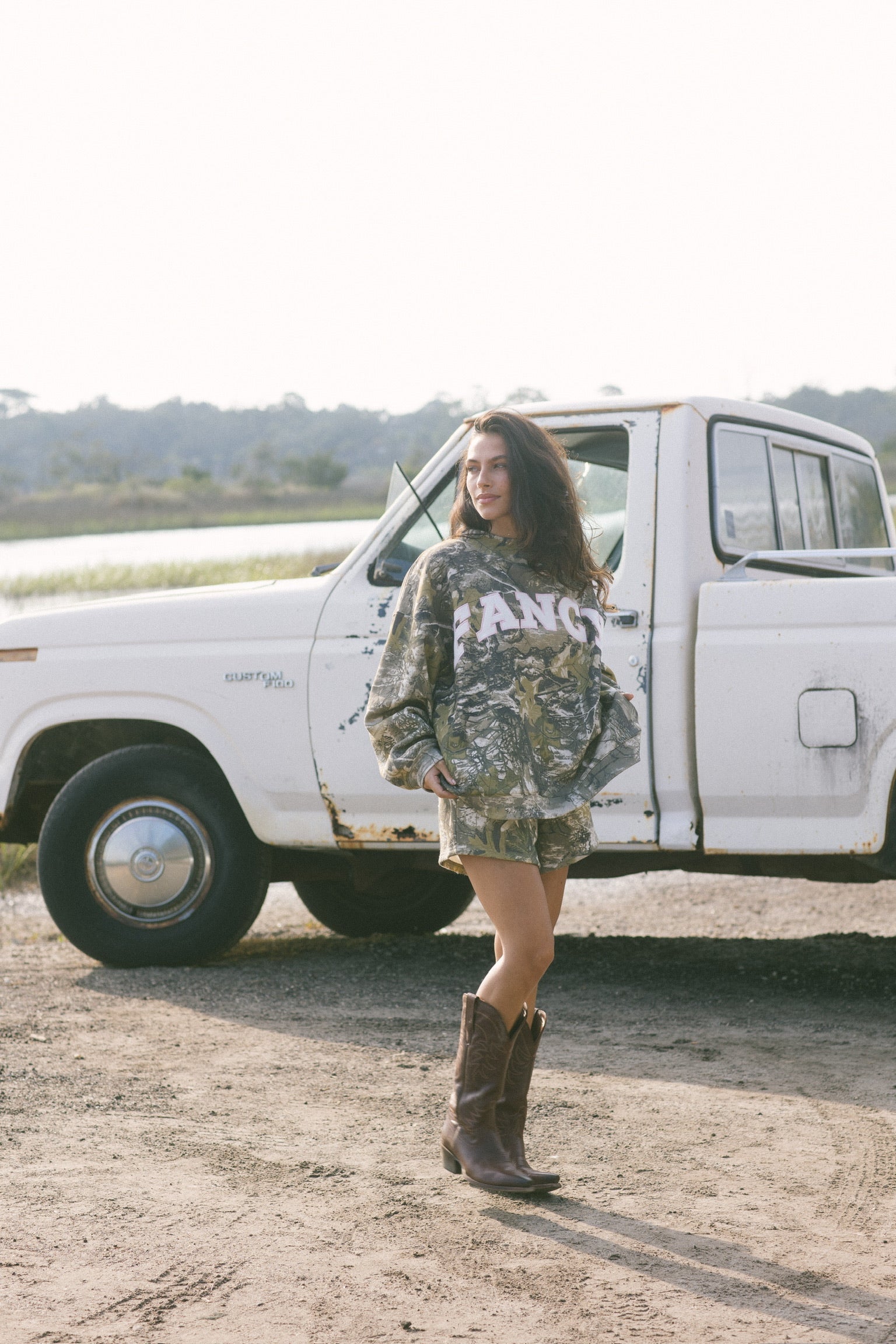 Fancy Oversized Fleece Mockneck - Camo (PREORDER)