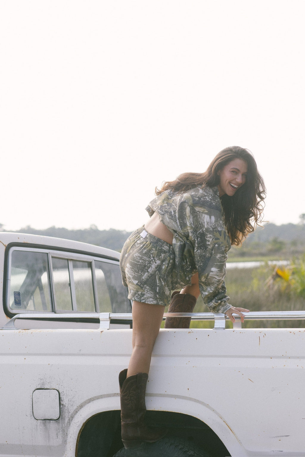 Fancy Oversized Fleece Mockneck - Camo (PREORDER)