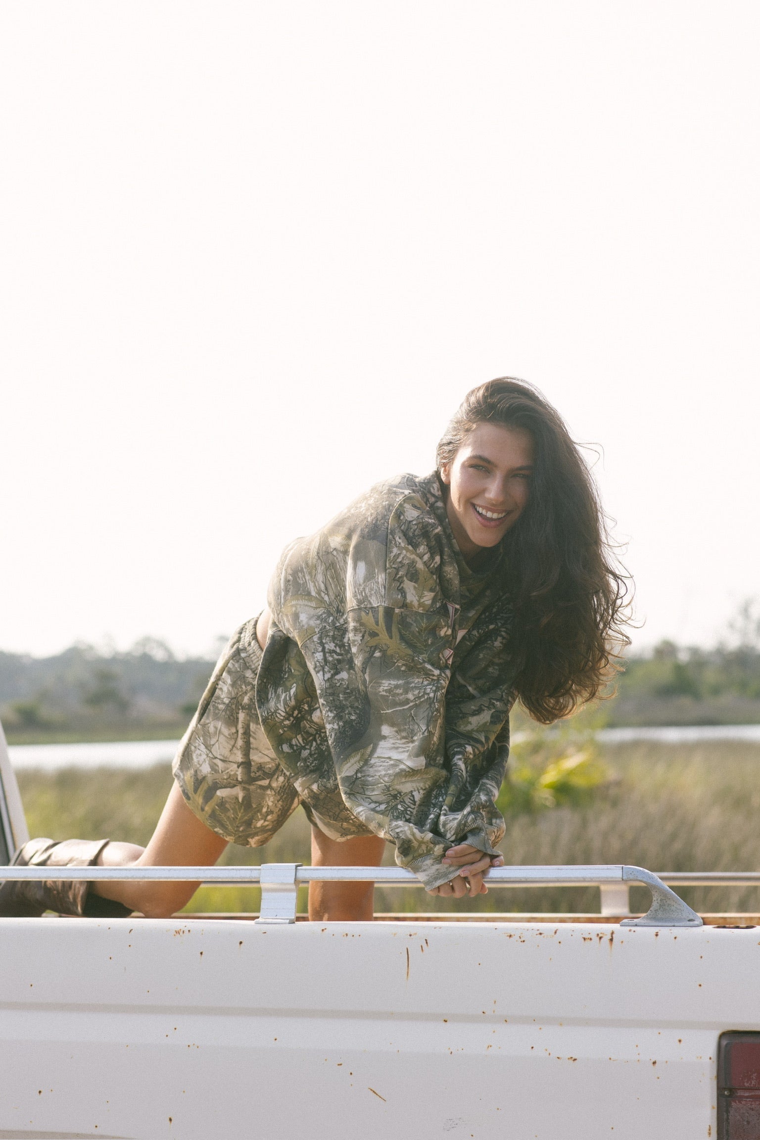 Fancy Oversized Fleece Mockneck - Camo (PREORDER)