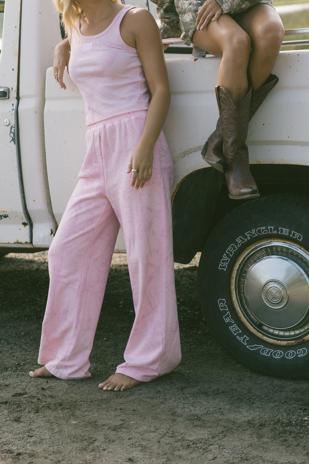 Fancy Fleece Lined Sweatpants - Pink Camo