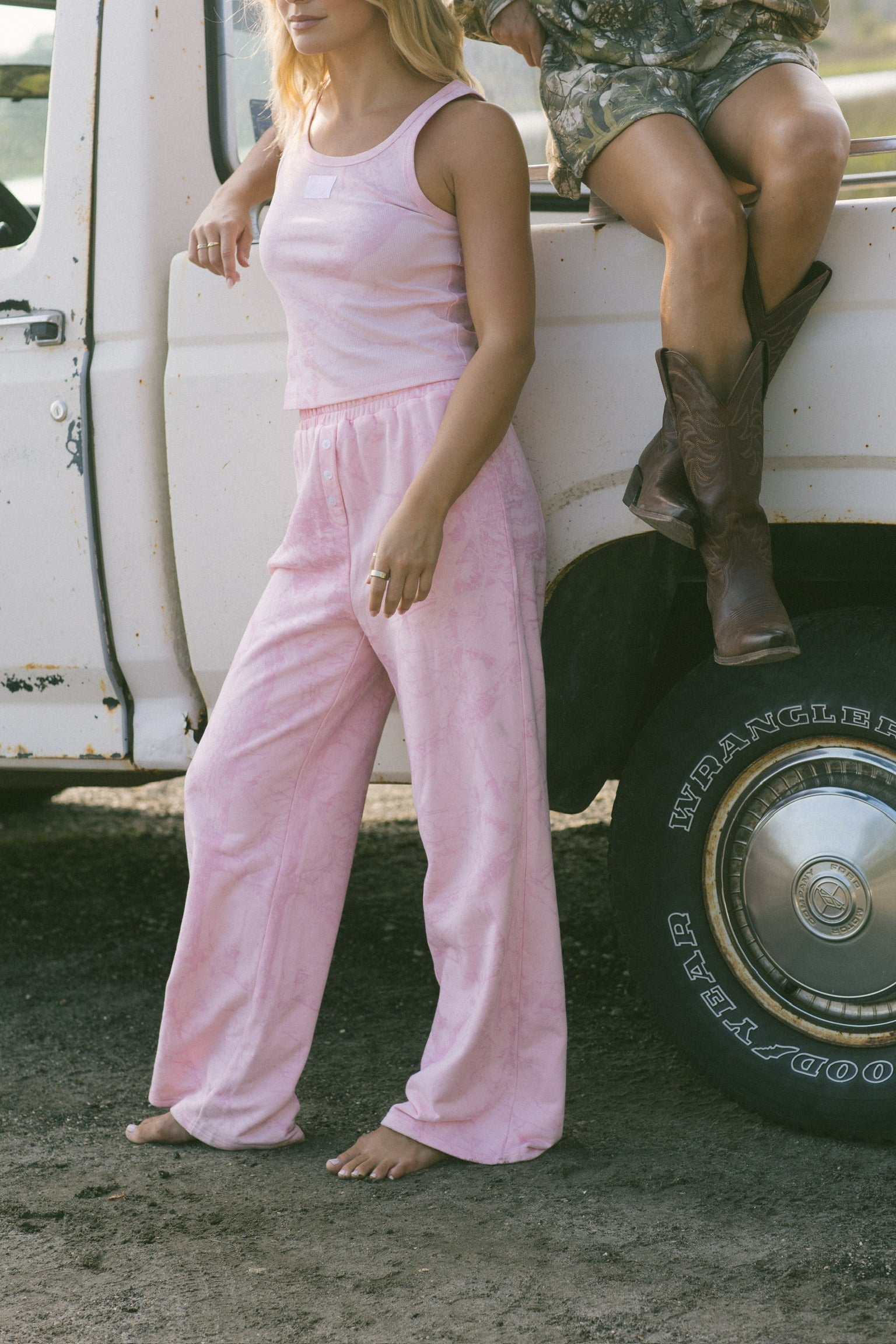 Fancy Fleece Lined Sweatpants - Pink Camo