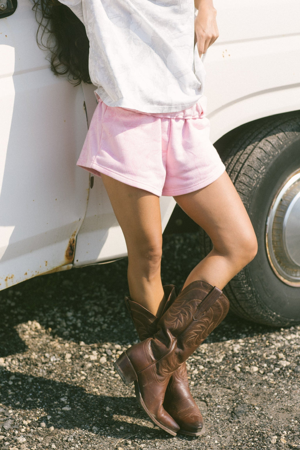 Fancy Fleece Lined Shorts - Pink Camo