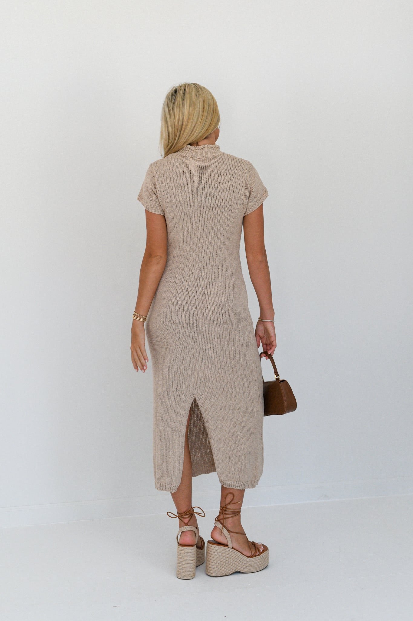 Taylor Sweater Midi Dress - Taupe