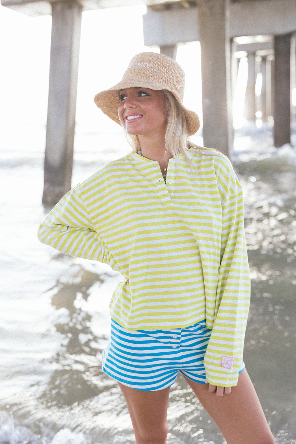Fancy Striped Buttoned Long Sleeve