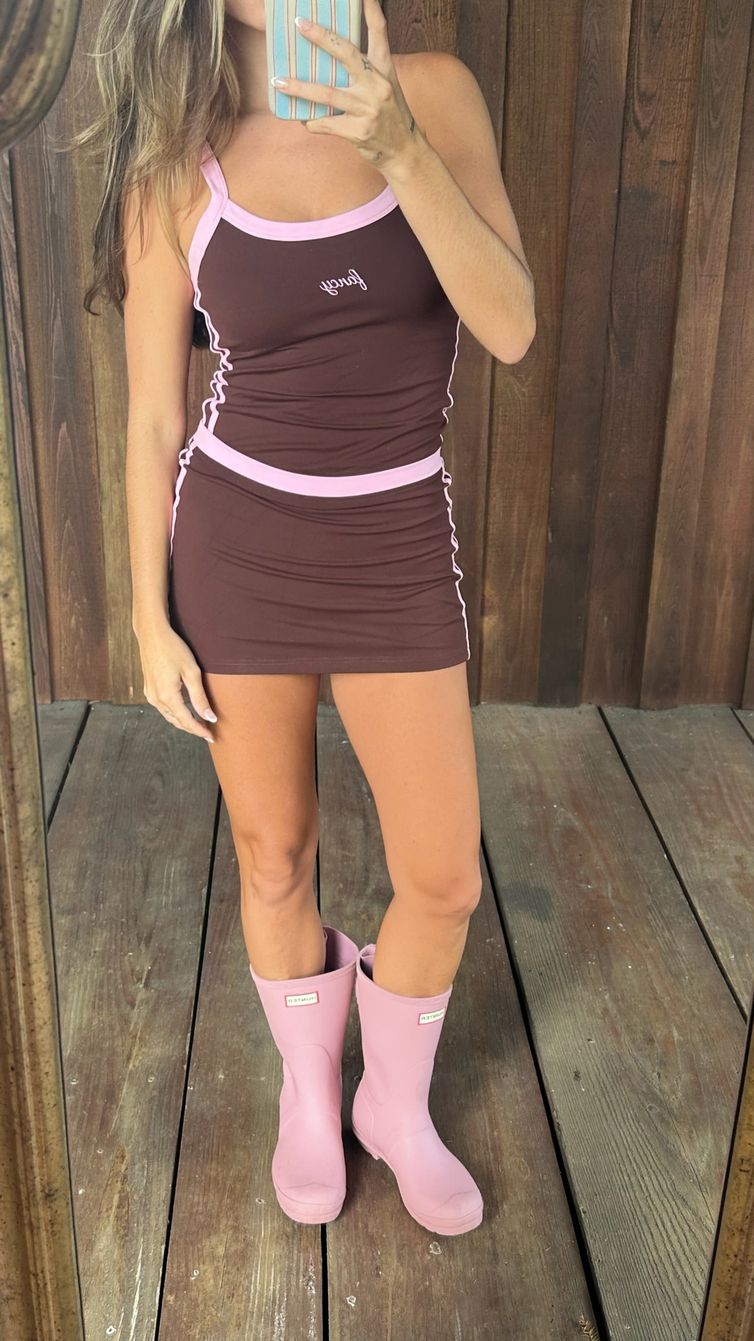 FitFlow Mini Skirt - Peony