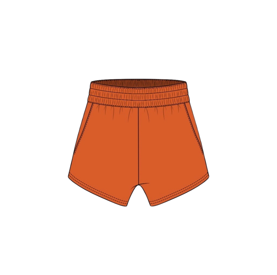 Fancy Fleece Lined Shorts - Burnt Orange