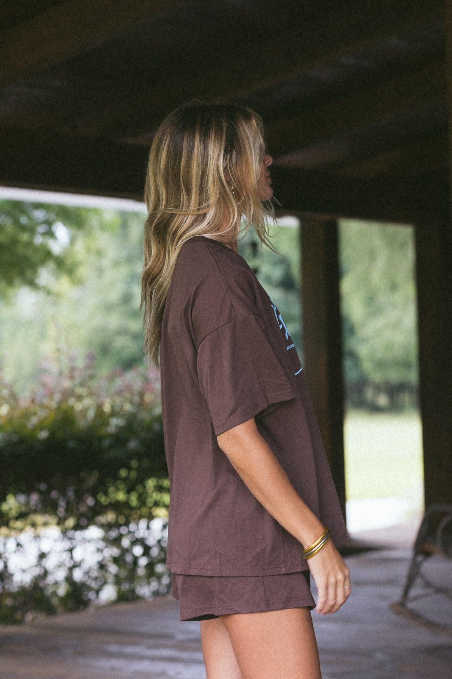 Fancy Oversized Fly Rod Tee - Chocolate