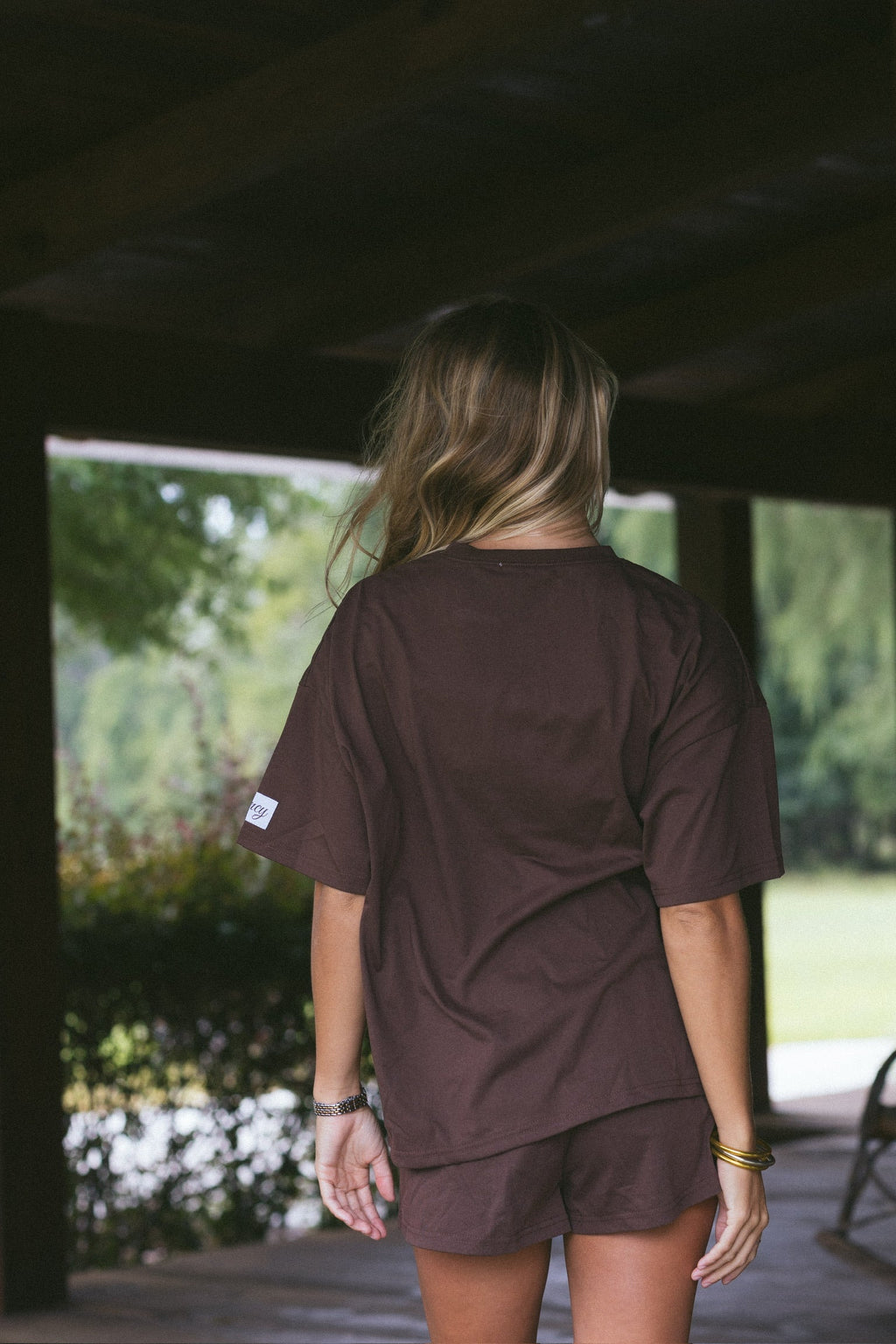 Fancy Oversized Fly Rod Tee - Chocolate