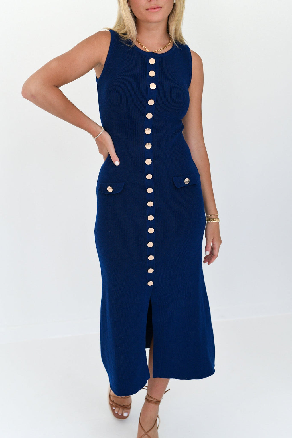 Hannah Knit Dress - Navy