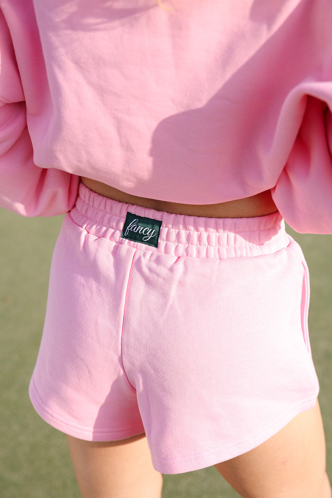Fancy French Terry Mini Shorts - Par Pink