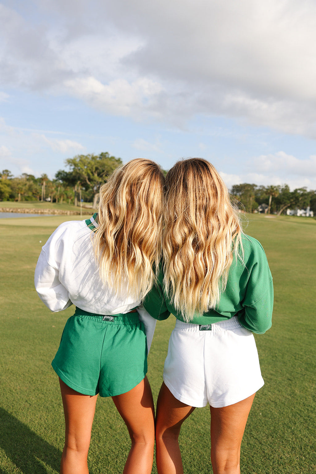Fancy French Terry Mini Shorts - Tee White