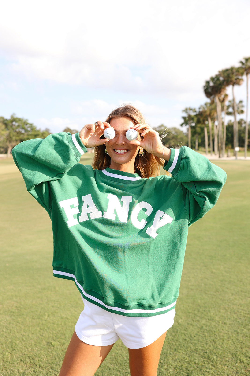 Fancy French Terry Mini Shorts - Tee White