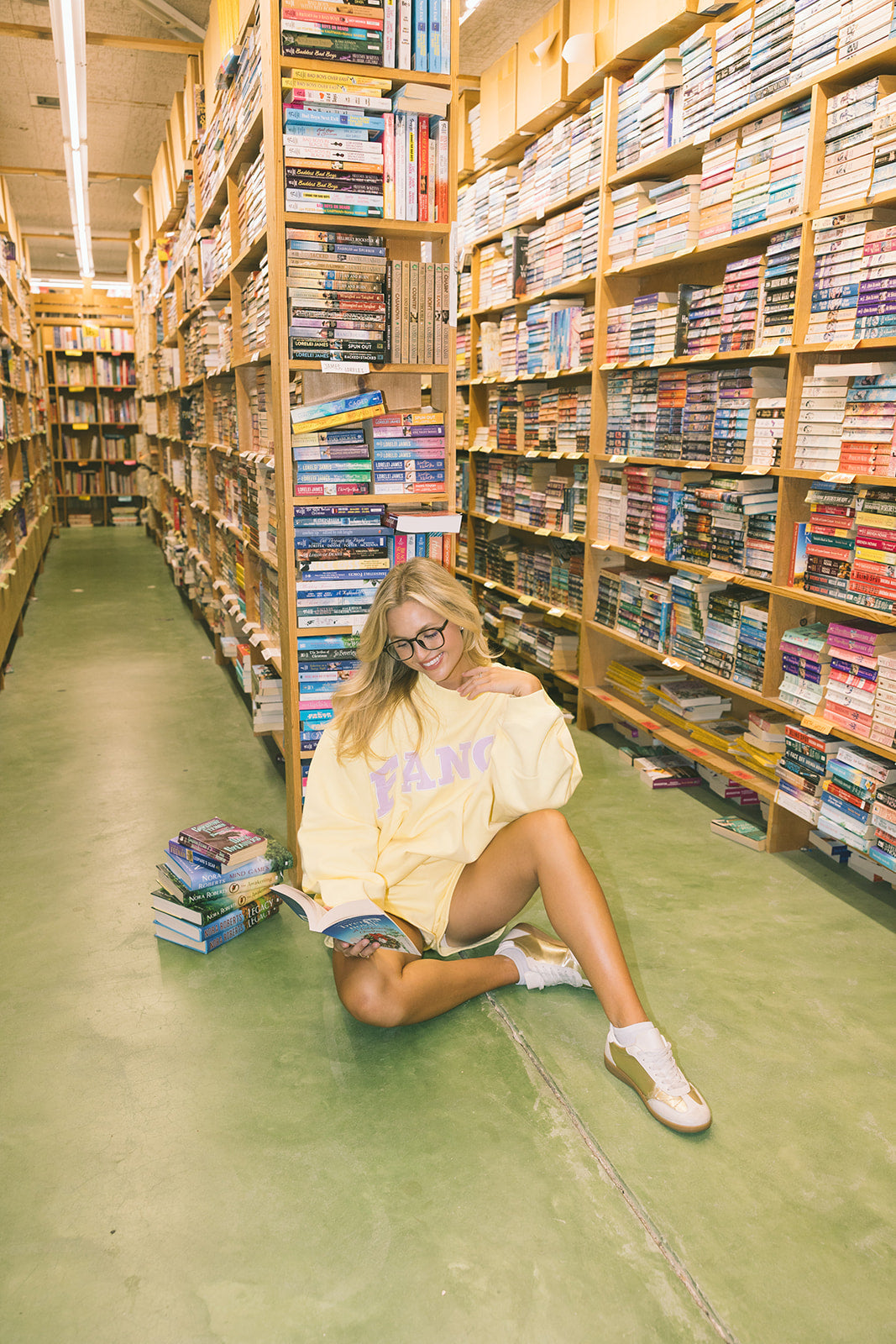 Fancy Oversized Fleece Lined Mockneck - Pastel Yellow/Lilac