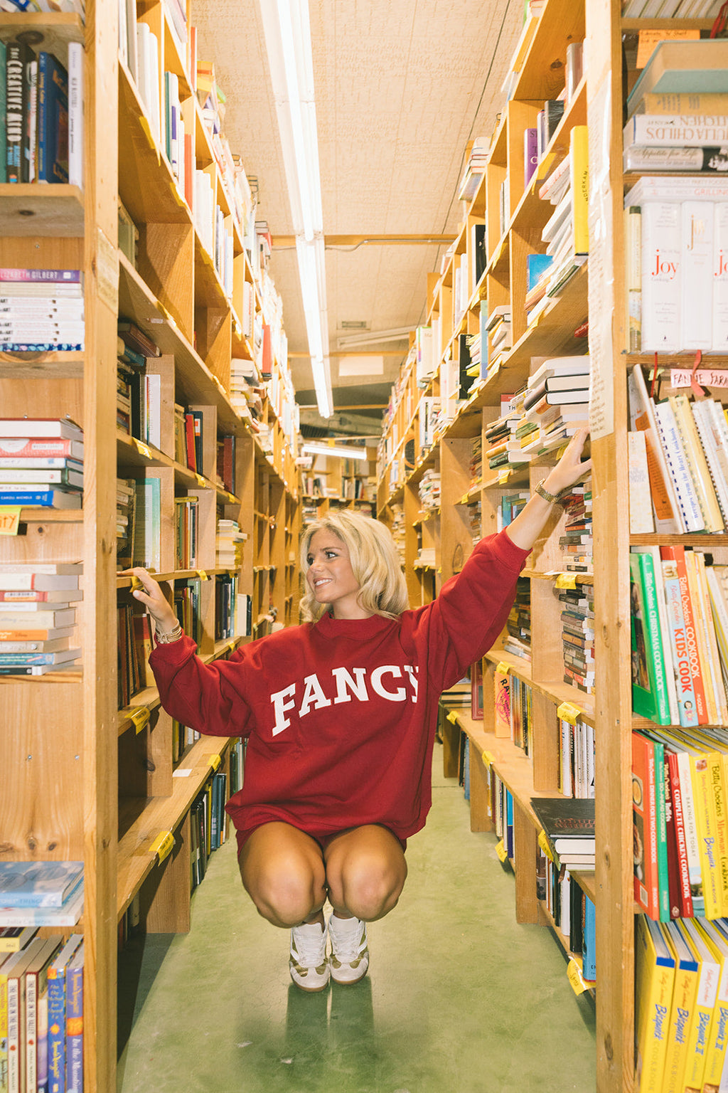 Fancy Oversized Fleece Lined Mockneck - Crimson